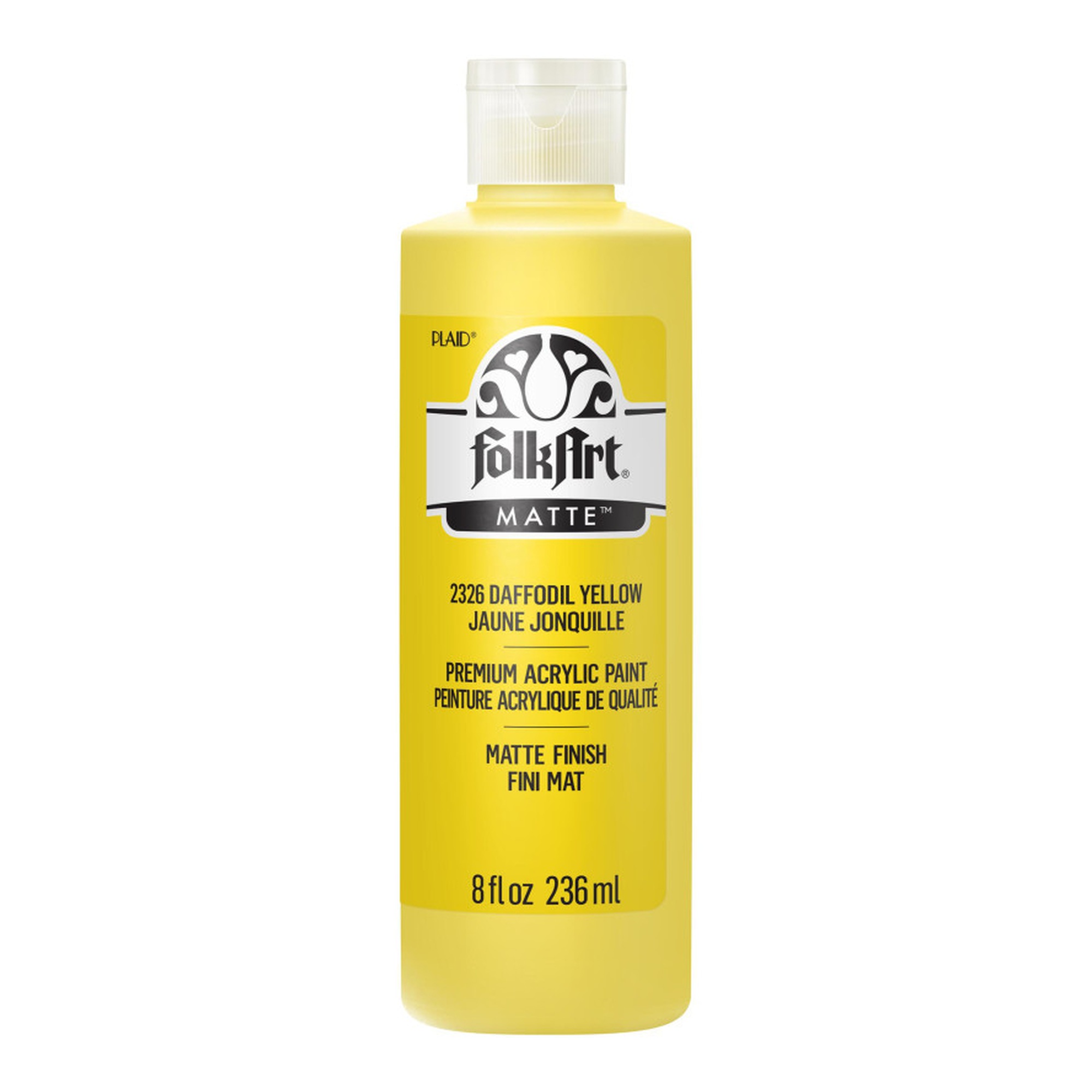 Matte Acrylic Paint, 8 oz., Daffodil Yellow