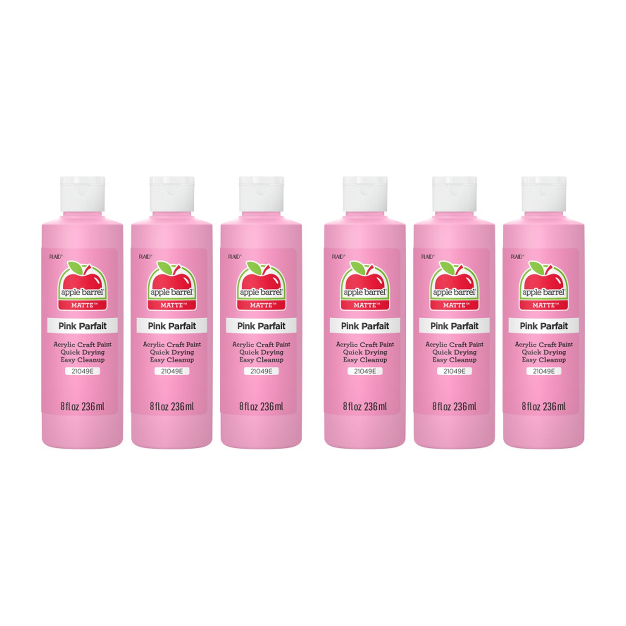 Matte Acrylic Craft Paint, Pink Parfait, 8 oz., Pack of 6