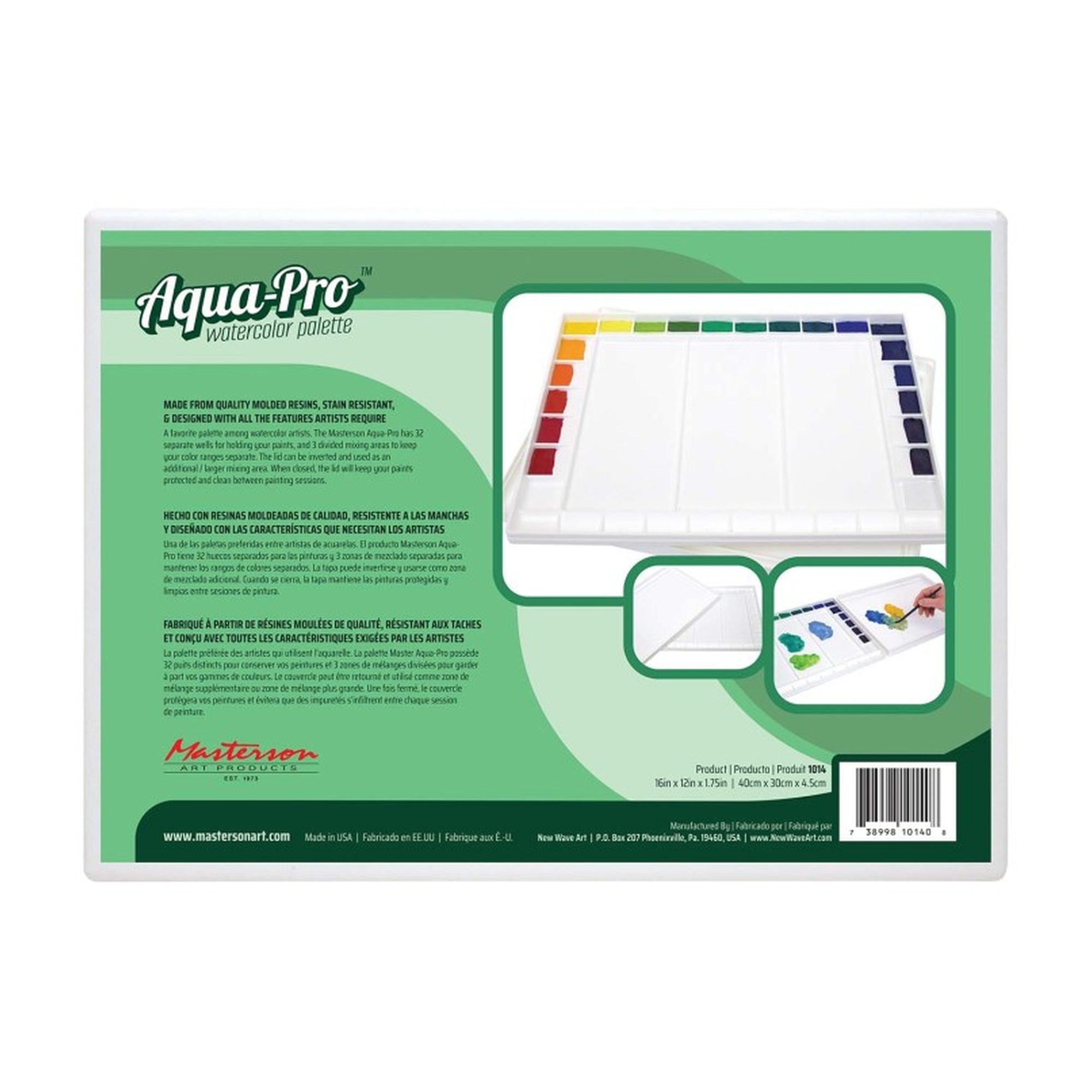 Aqua Pro Watercolor Palette, 11.5 x 15.5 in.