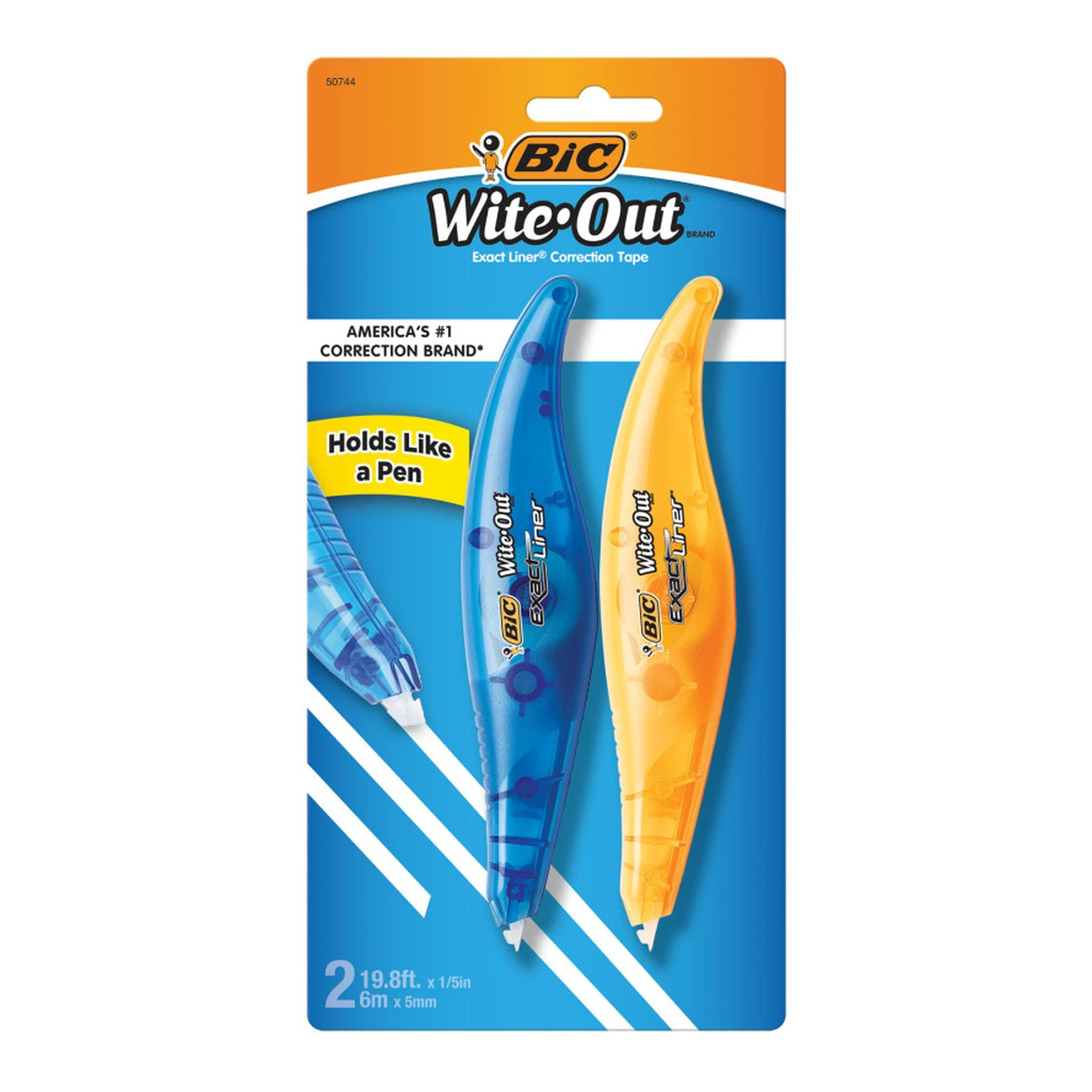 Exact Liner Correction Tape, White, 2-Pack