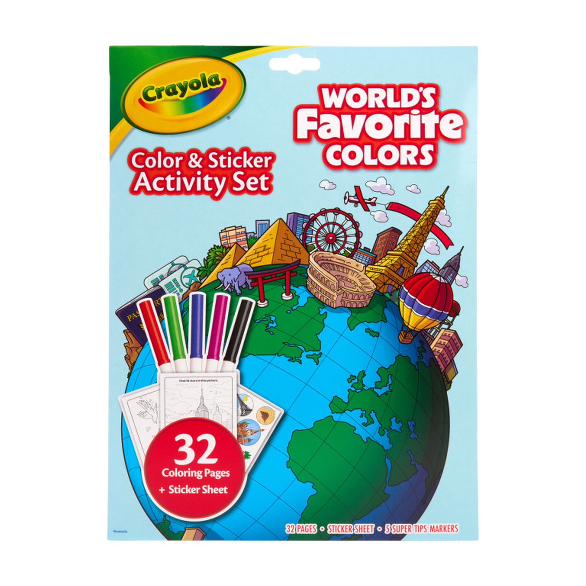 Color and Sticker Activity Set with Washable Markers