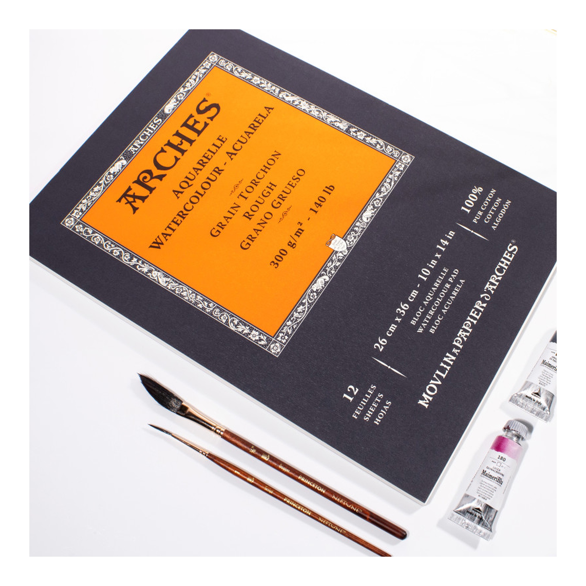 Rough Natural White Watercolor Paper Pad, 10 x 14 in., 12 Sheets