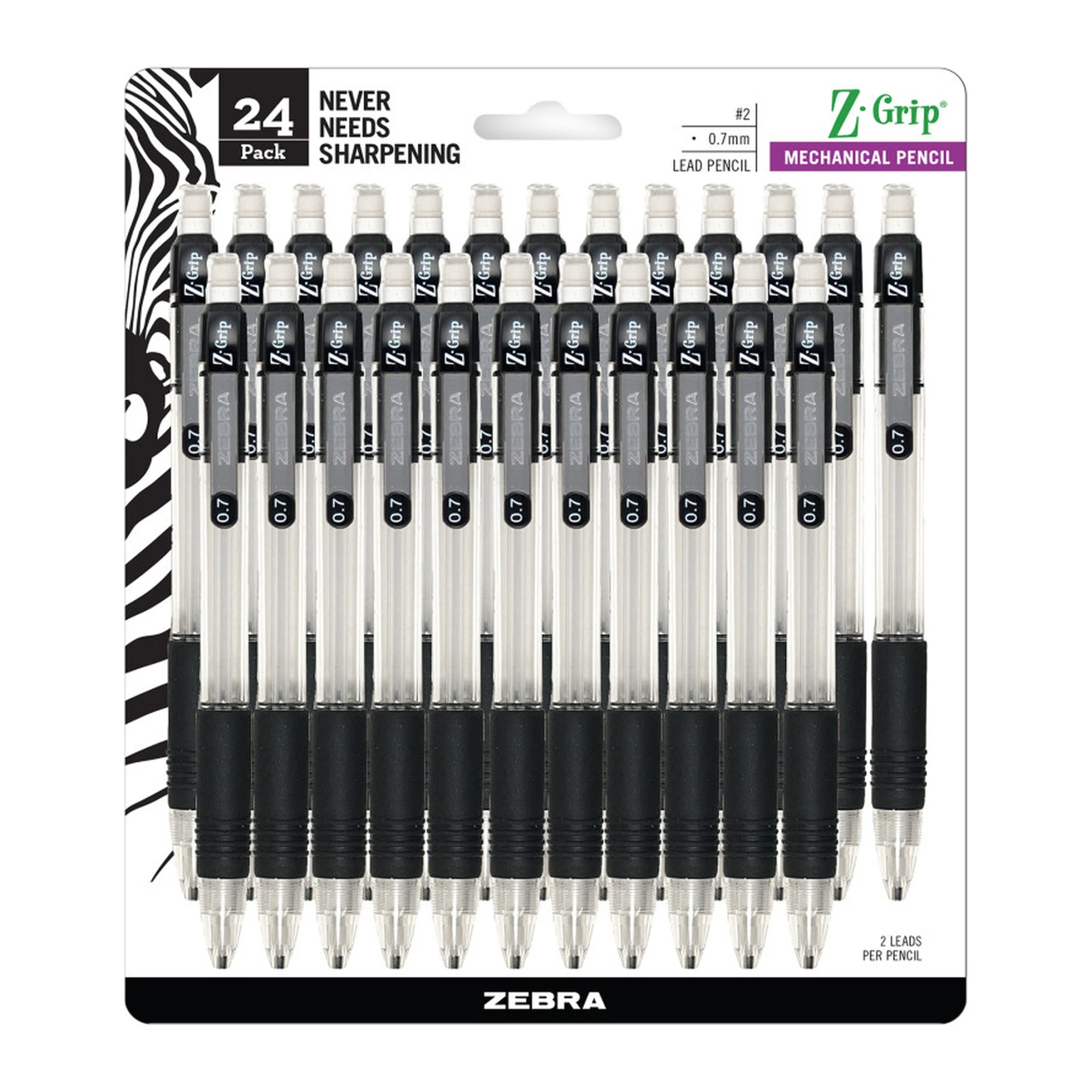 Black 0.7 mm Mechanical Pencils, 24-Pack