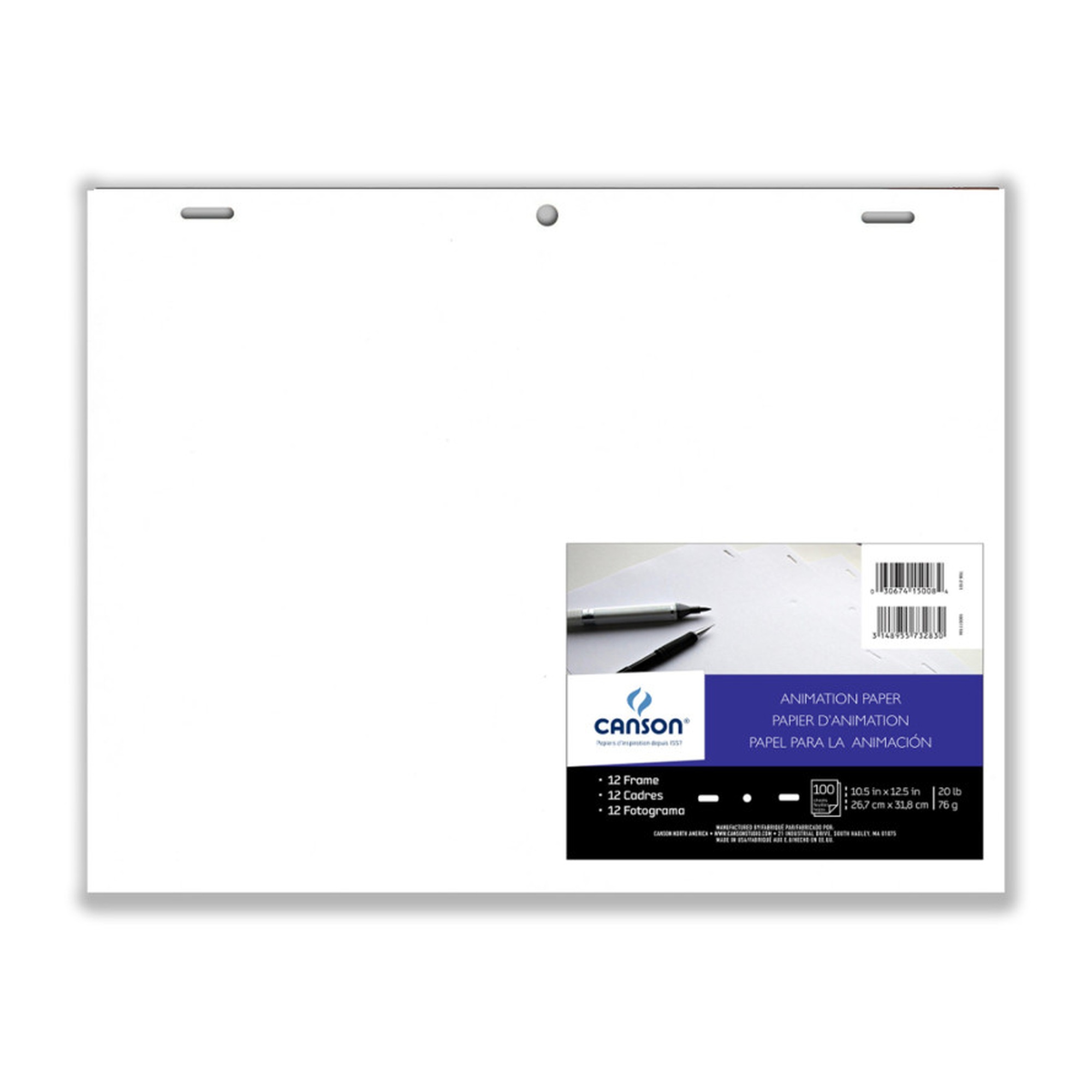 Acme-Punched Animation 12-Frame Sheets, 100-Pack
