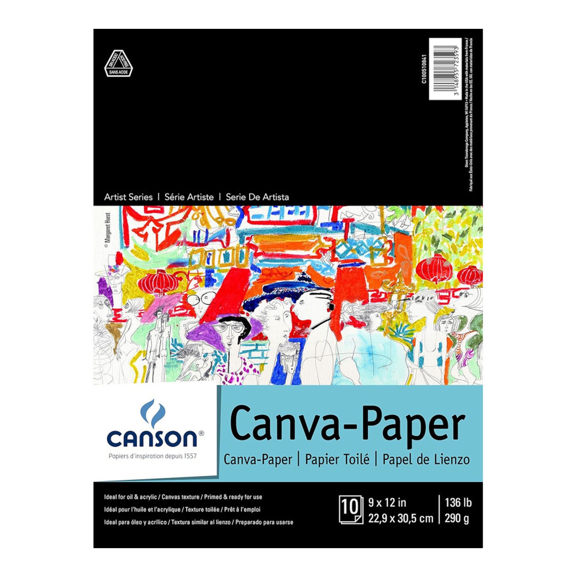 Artist Canvas Paper Pad, 9 x 12 Inches, 10 Sheets