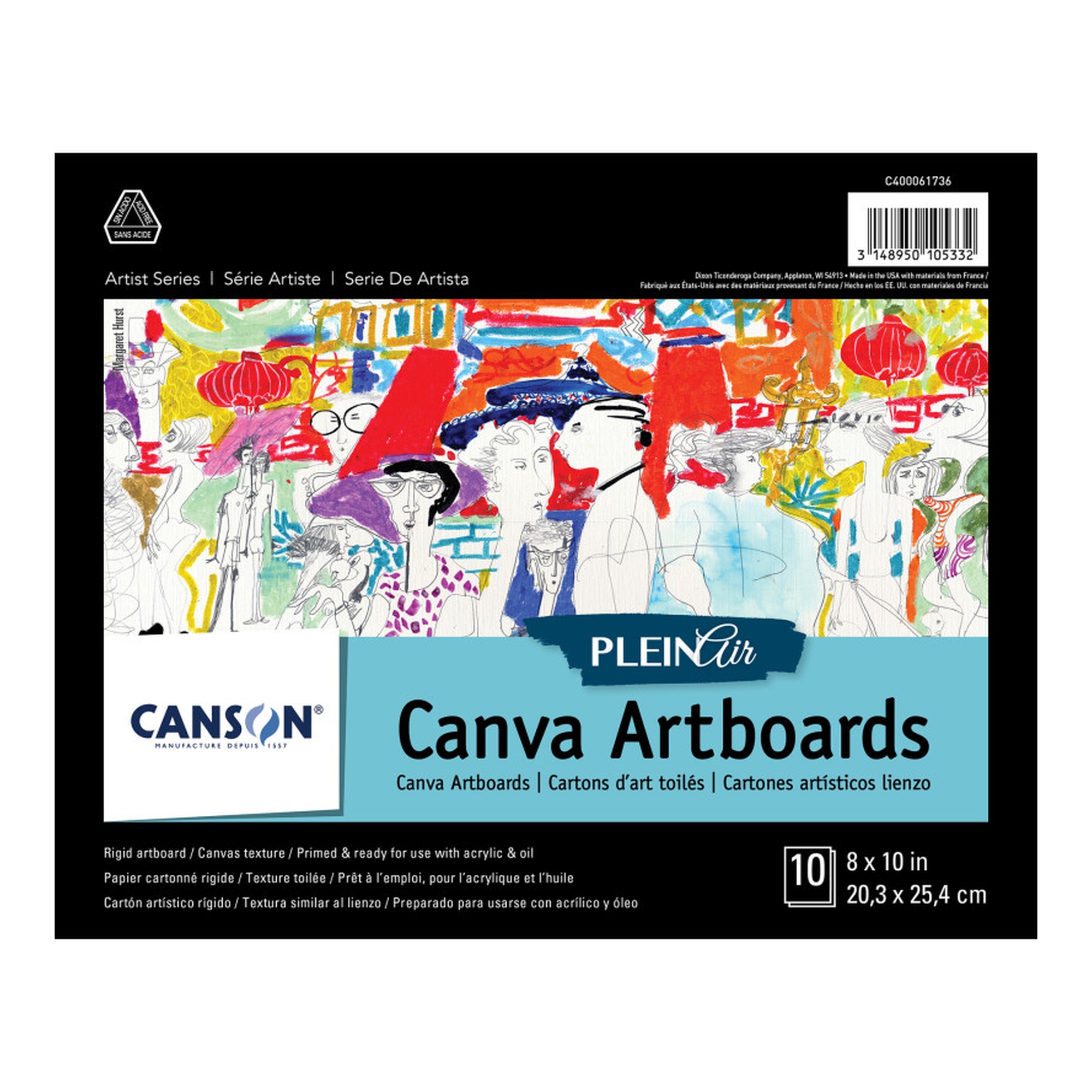 Plein Air Canvas Board Pad, 8 x 10 in., 10 Sheets
