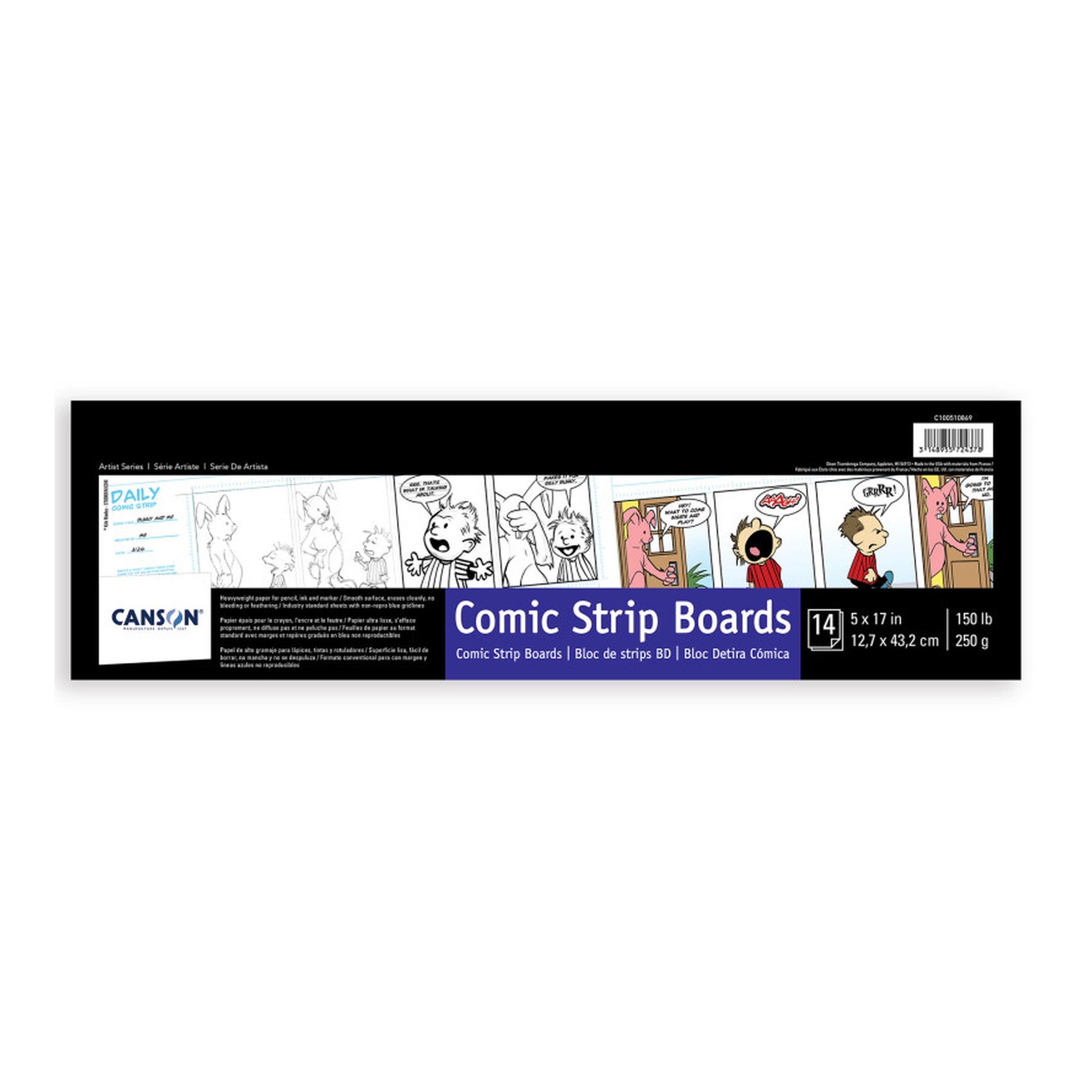 Comic Strip Board Pad, 5 x 17 Inches, 14 Sheets