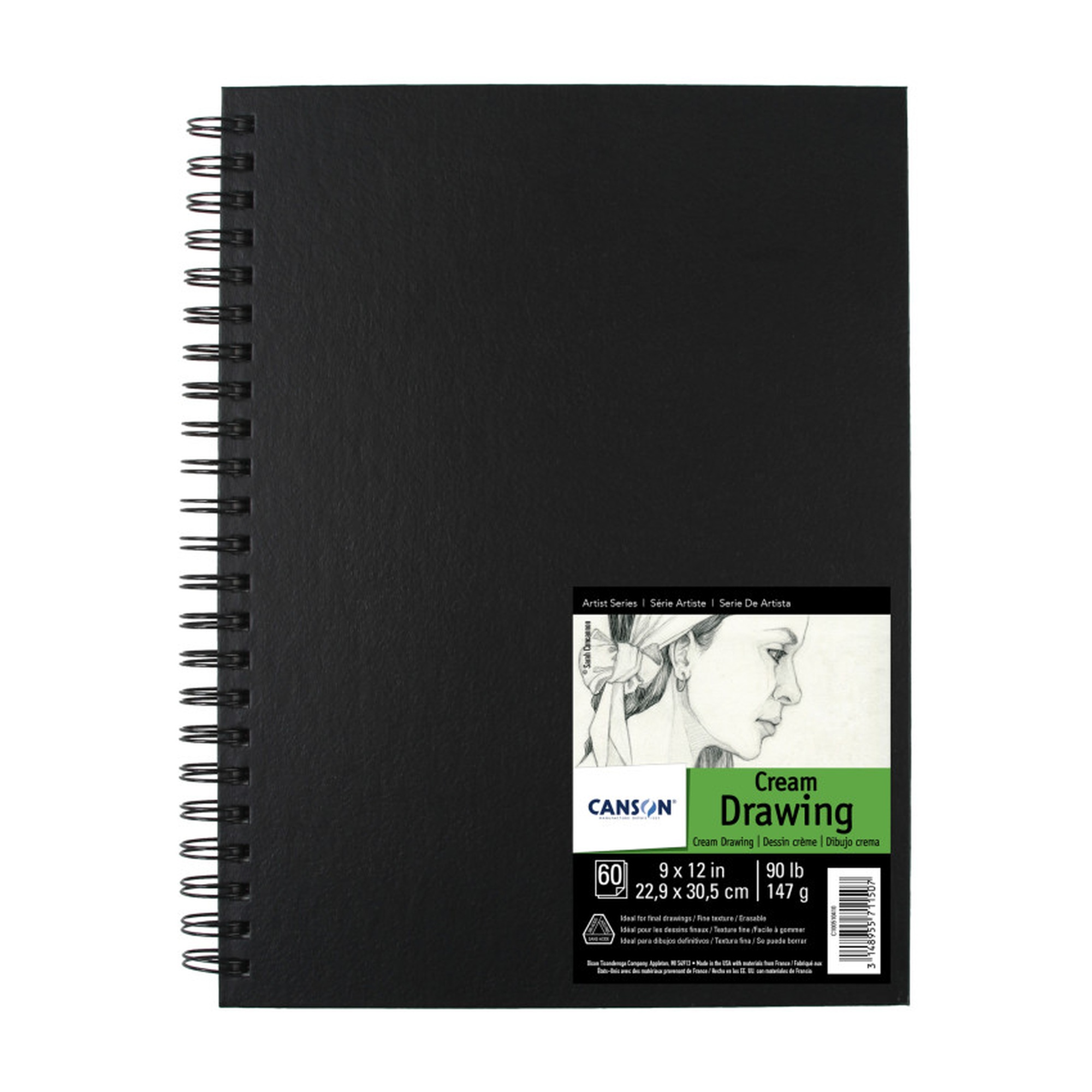 Cream Tone Wirebound Drawing Art Book, 9 x 12 Inches, 60 Sheets