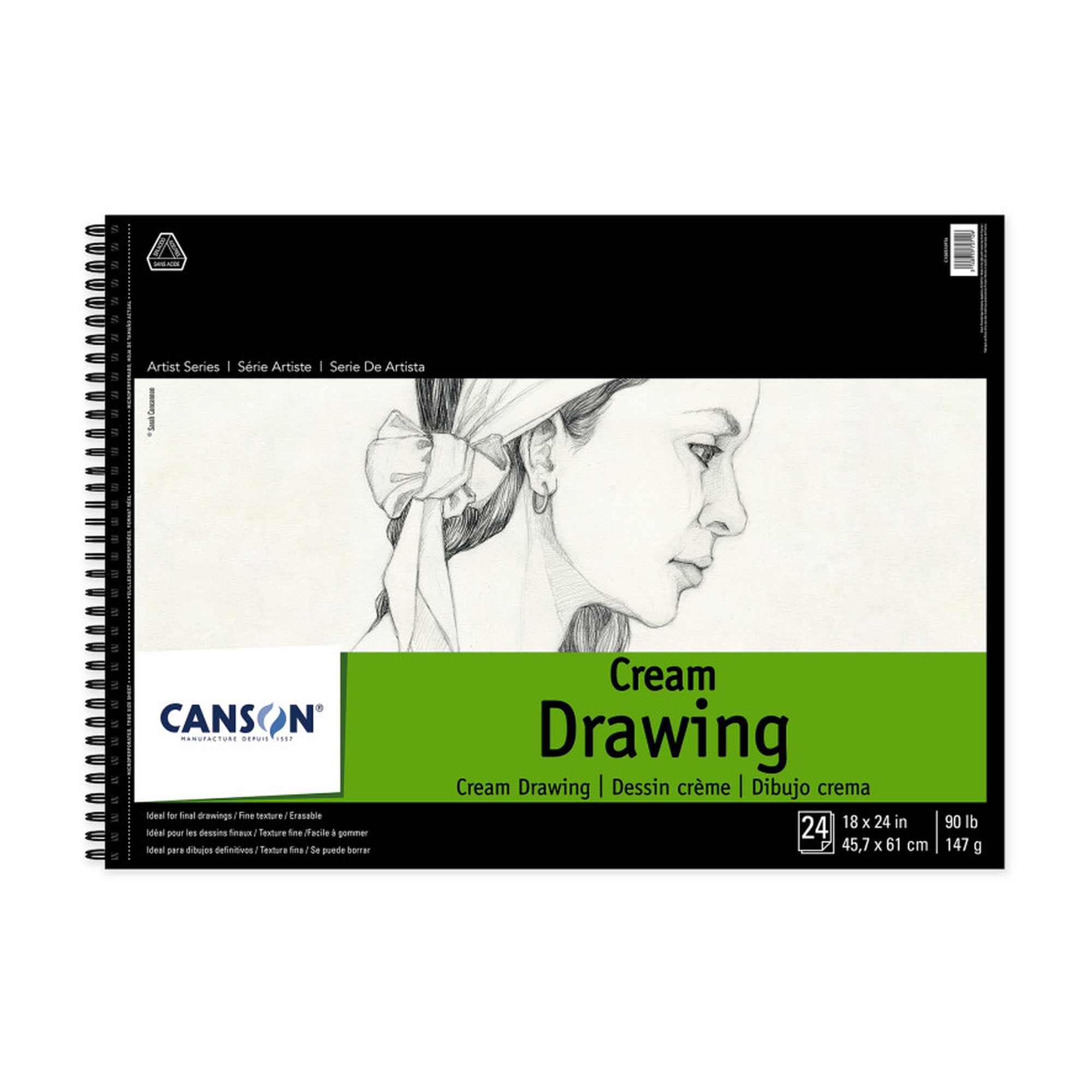 Artist Series Top-Wire Drawing Pad, 18 x 24 in., 24 Sheets