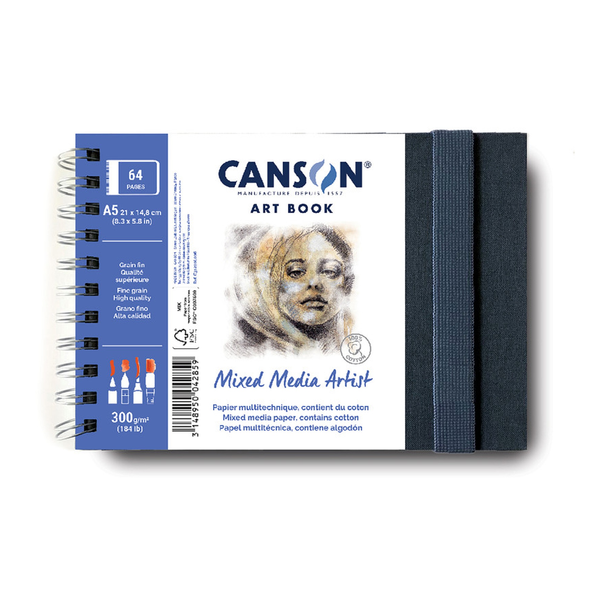 Artist Series Mixed Media Art Book with Fabric Cover