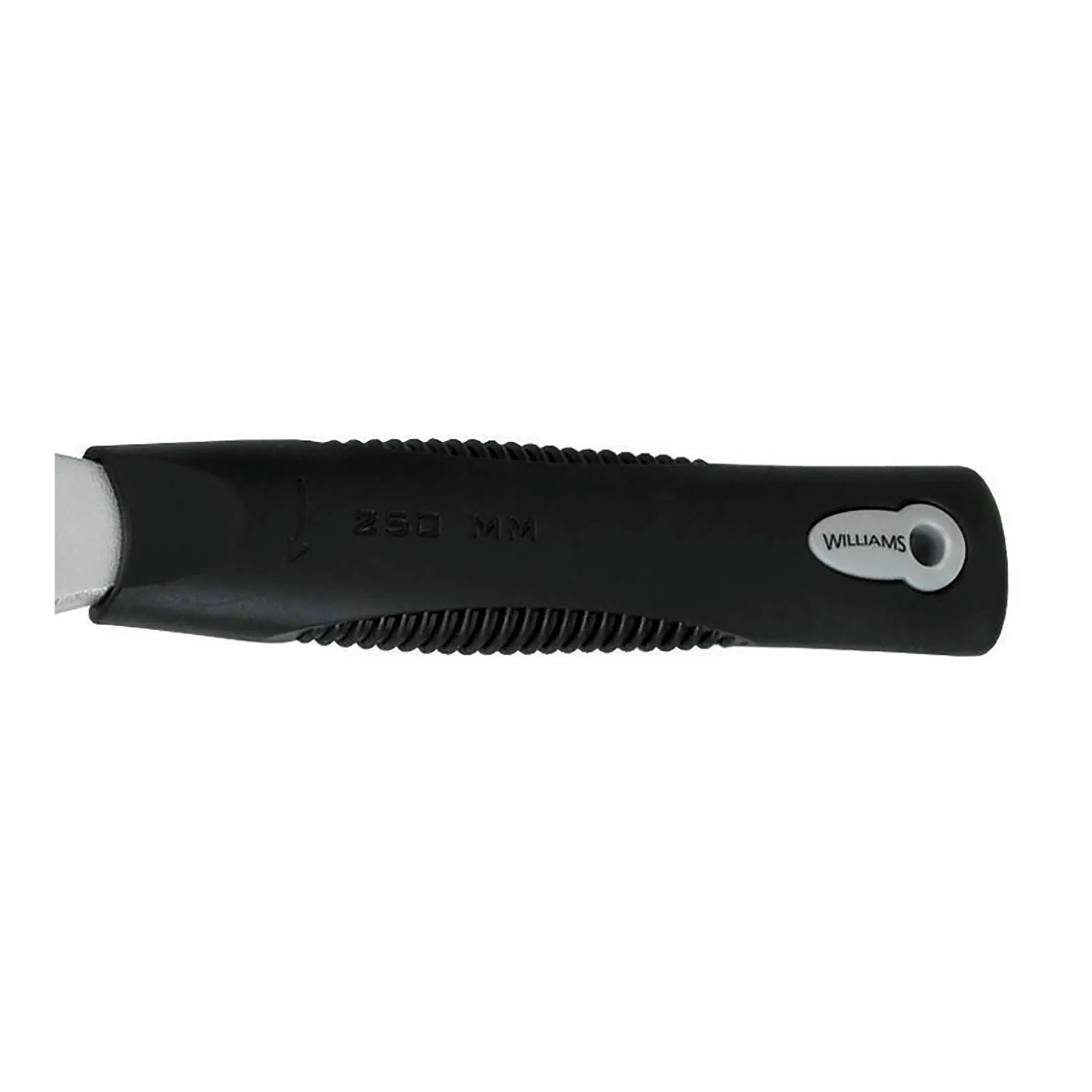 8-inch ratcheting adjustable wrench with chrome finish and comfort grip