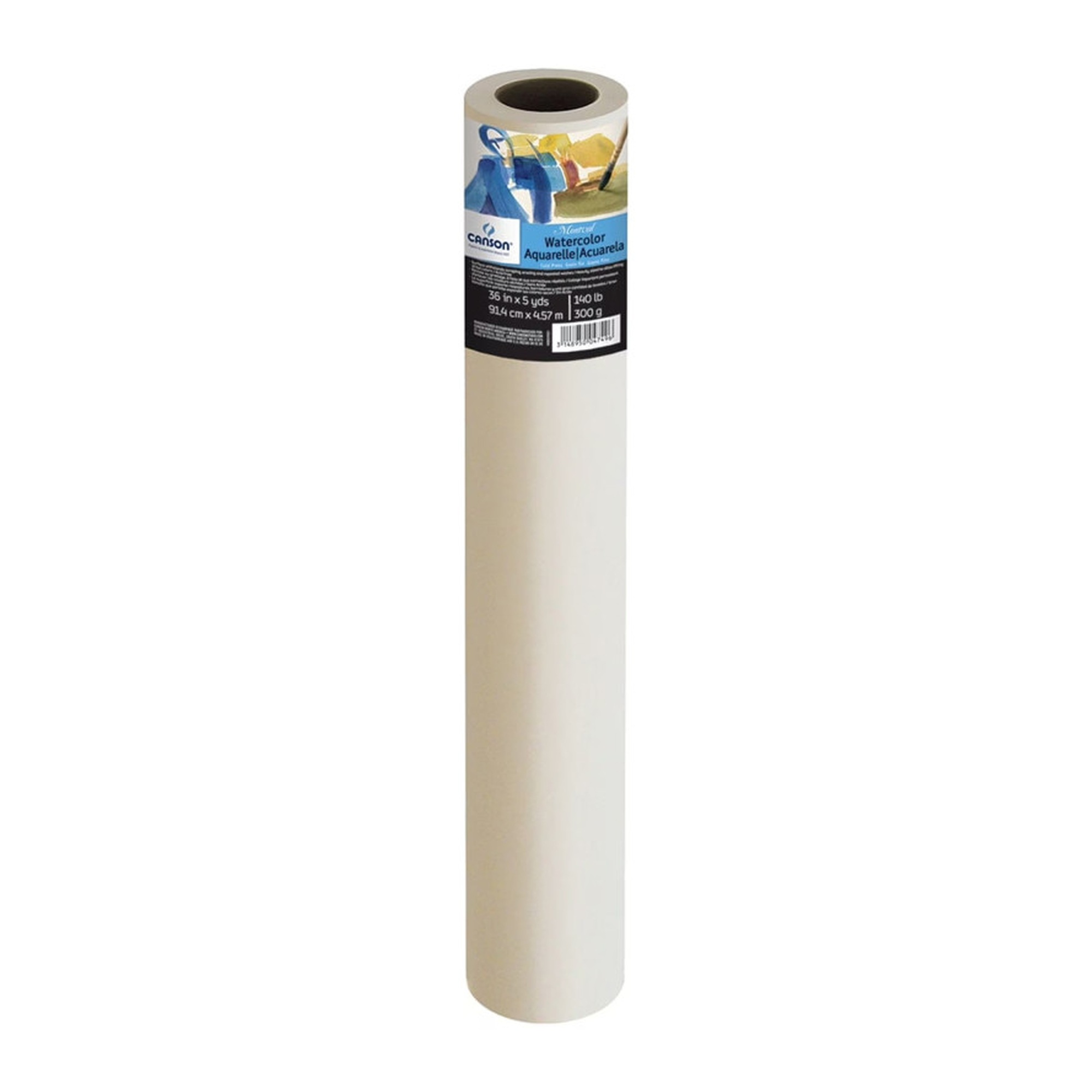 White Watercolor Paper Roll, 140 lb, 36 in x 5 yd