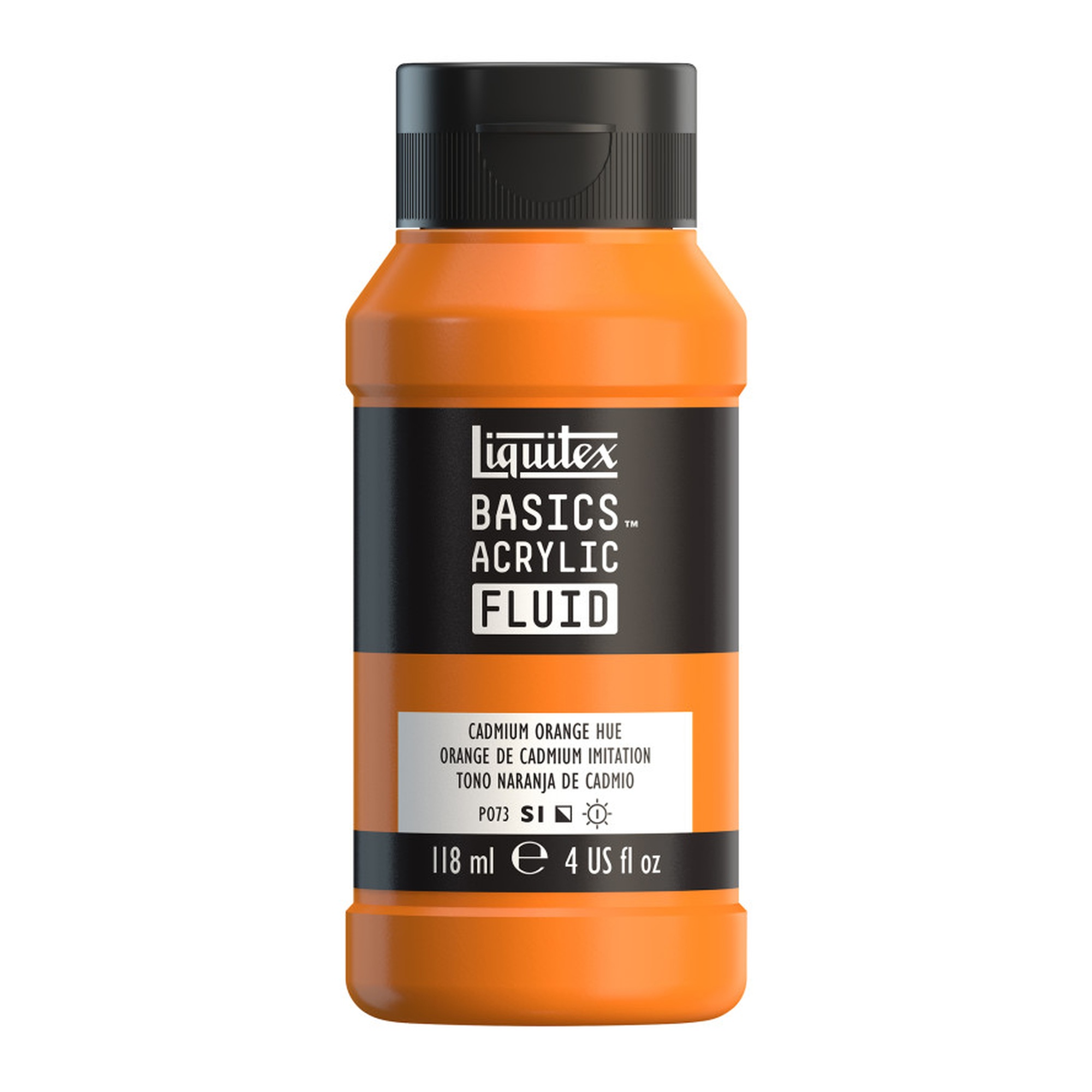 Acrylic Fluid Paint, Cadmium Orange Hue, 118 mL