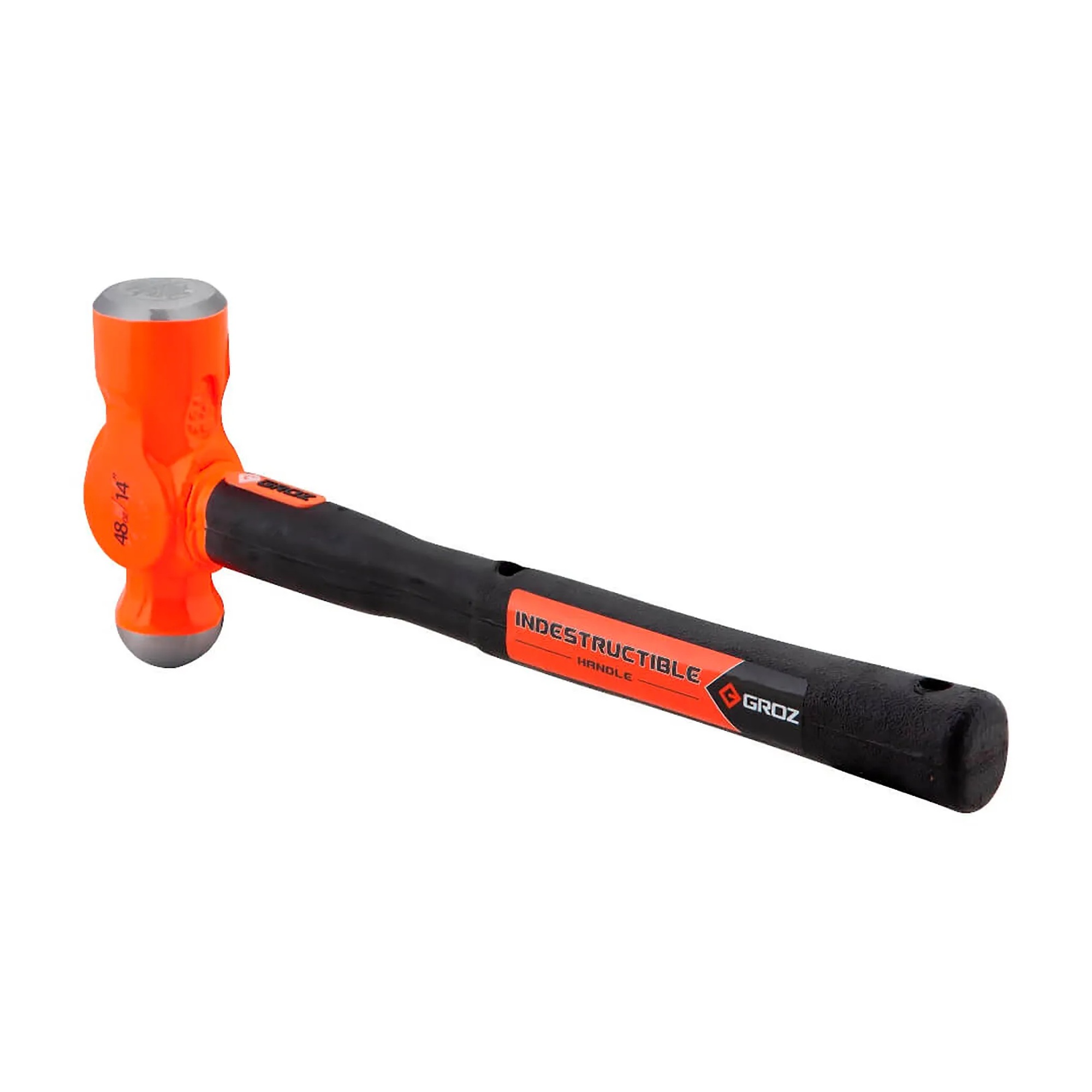 48 oz. ball peen hammer with a 14 in. rubber-grip handle