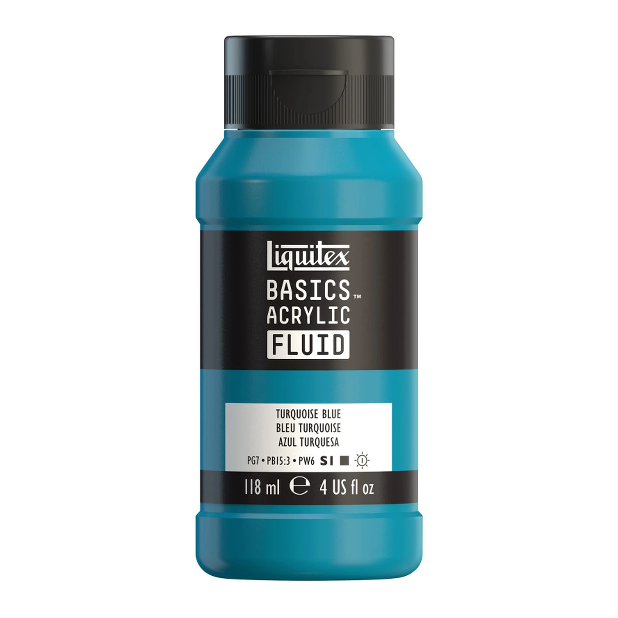 Acrylic Fluid Paint, 118 mL, Turquoise Blue