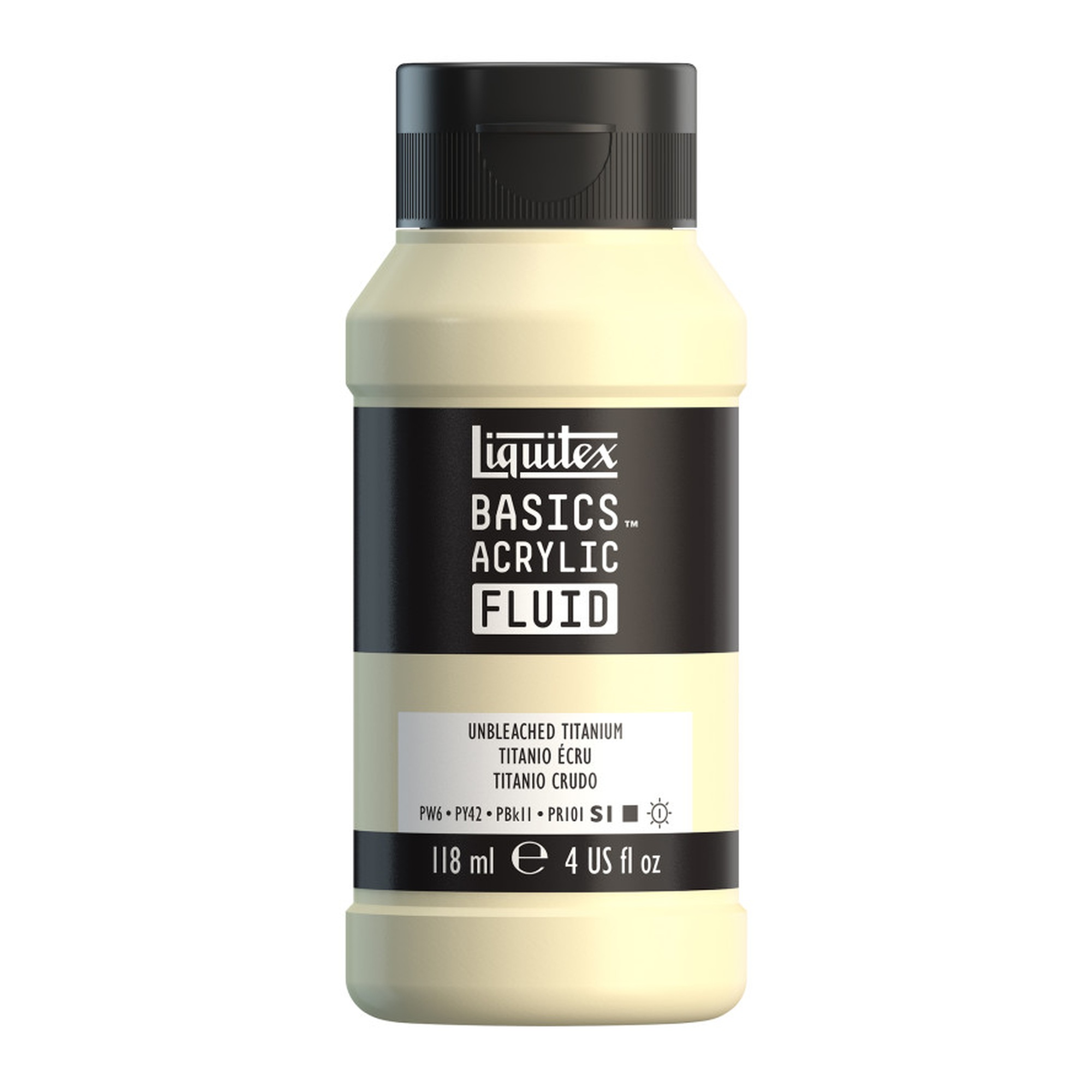 Acrylic Fluid Paint, Unbleached Titanium, 118 mL Bottle