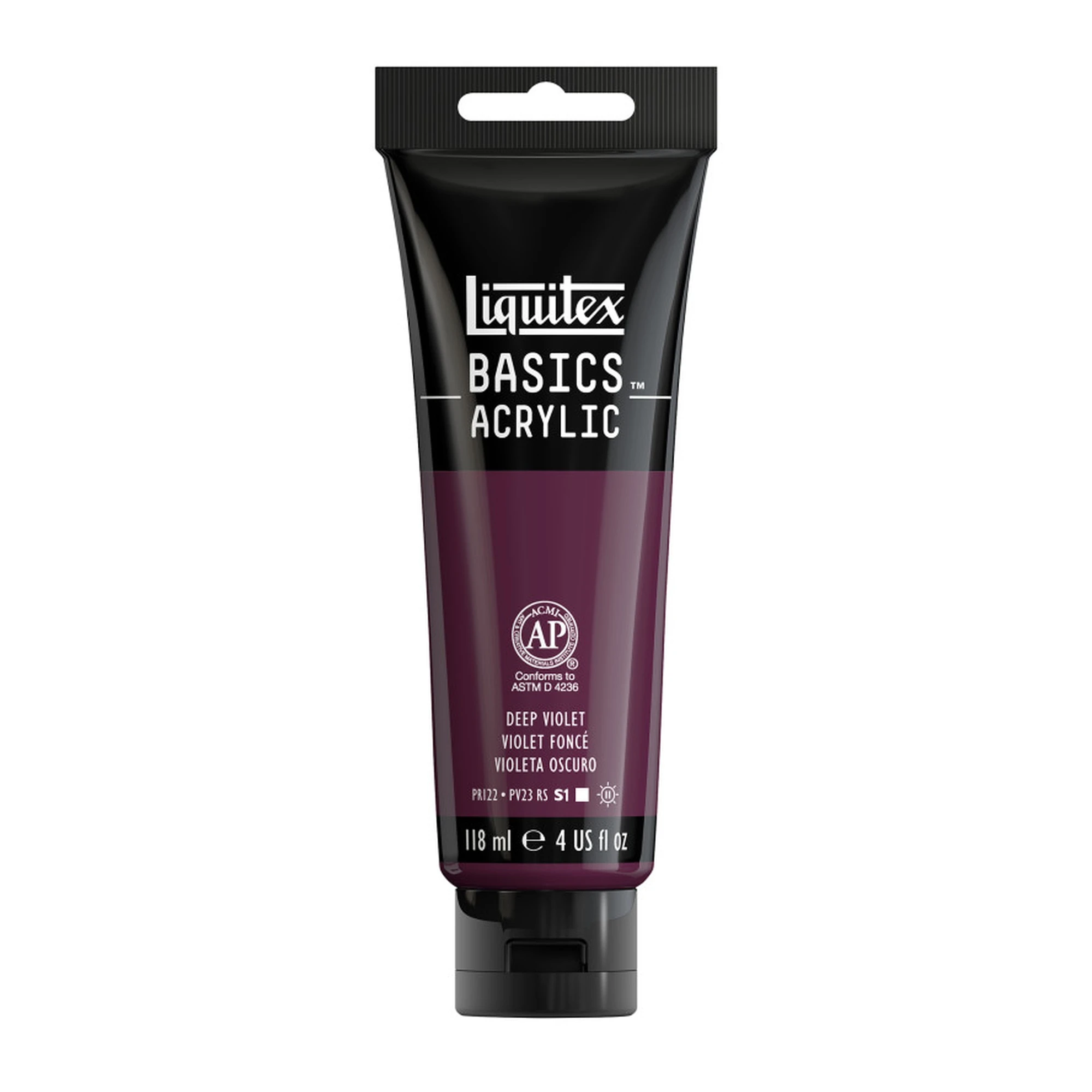 Basics Acrylic Paint, Deep Violet, 118 mL Tube