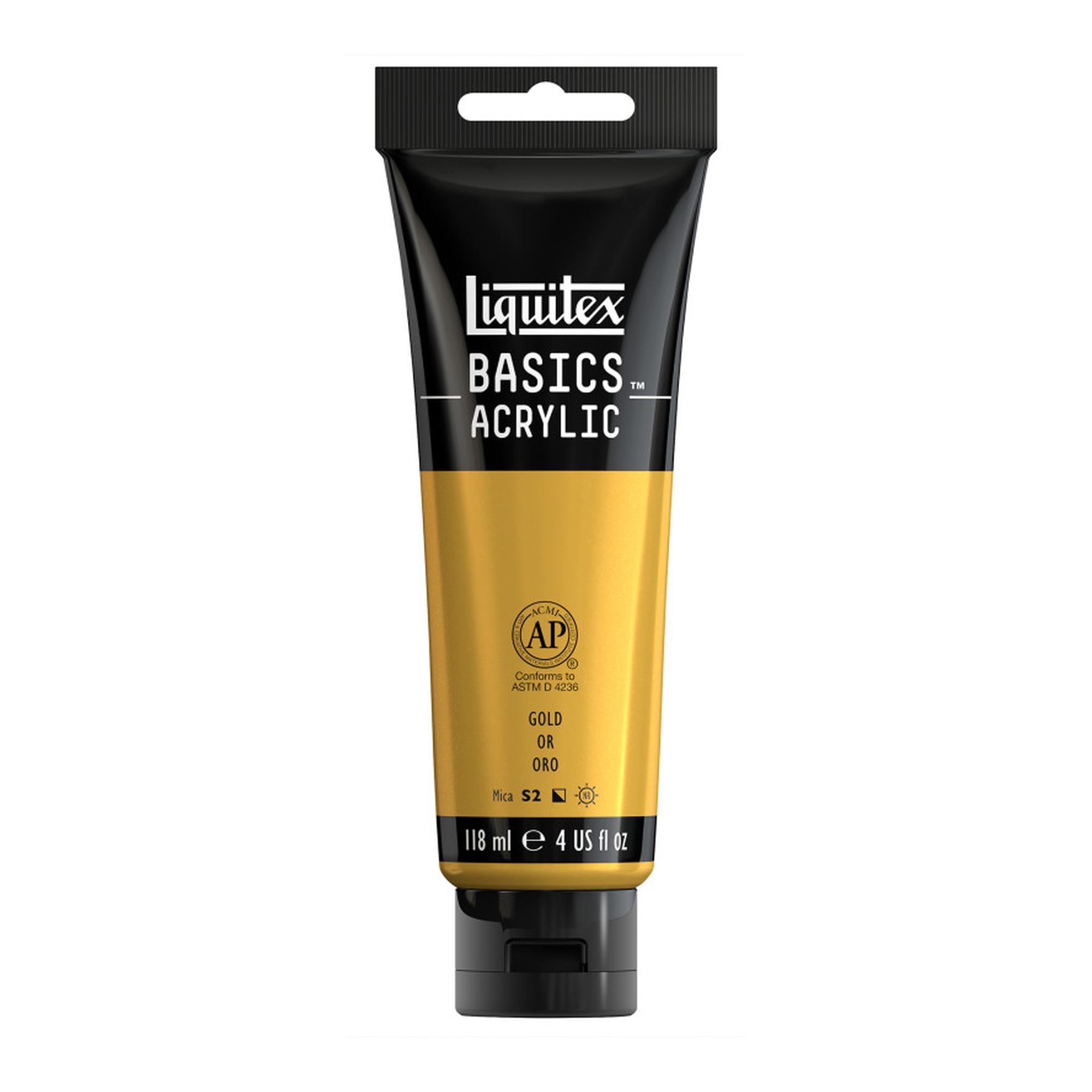 Gold Acrylic Paint, 118 mL Tube