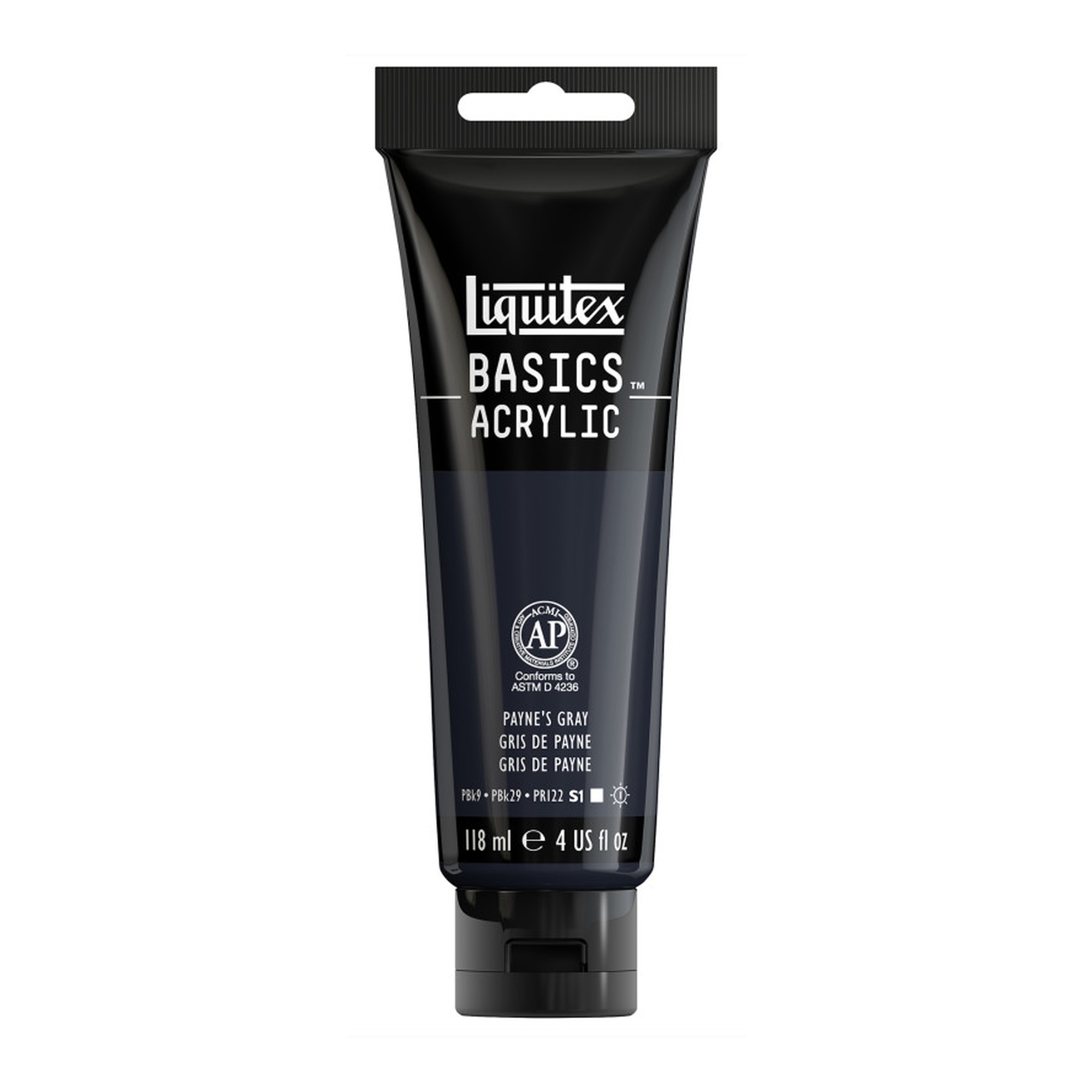 Basics Acrylic Paint, 118 mL Tube, Payne's Gray