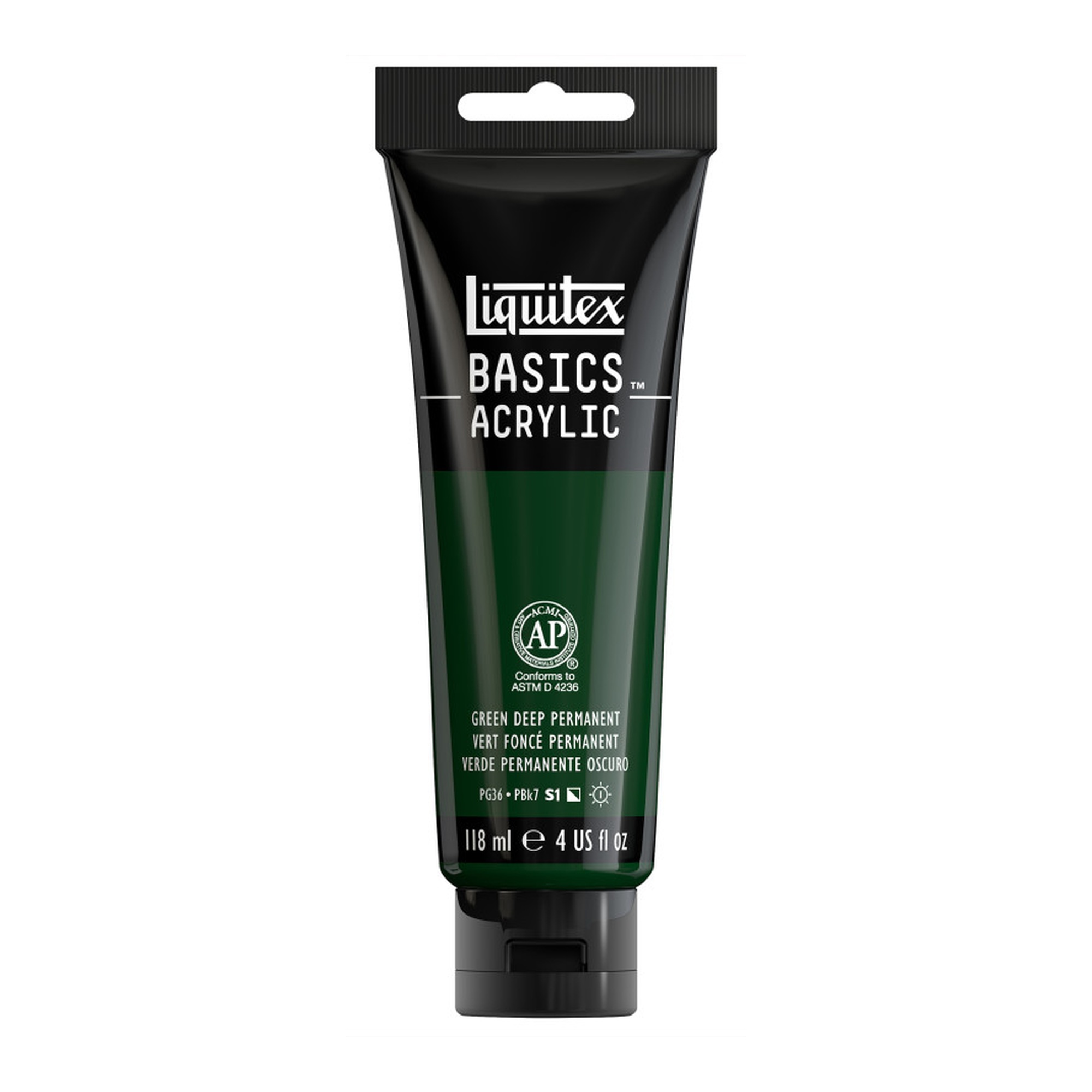 Permanent Green Deep Acrylic Paint, 118 mL Tube