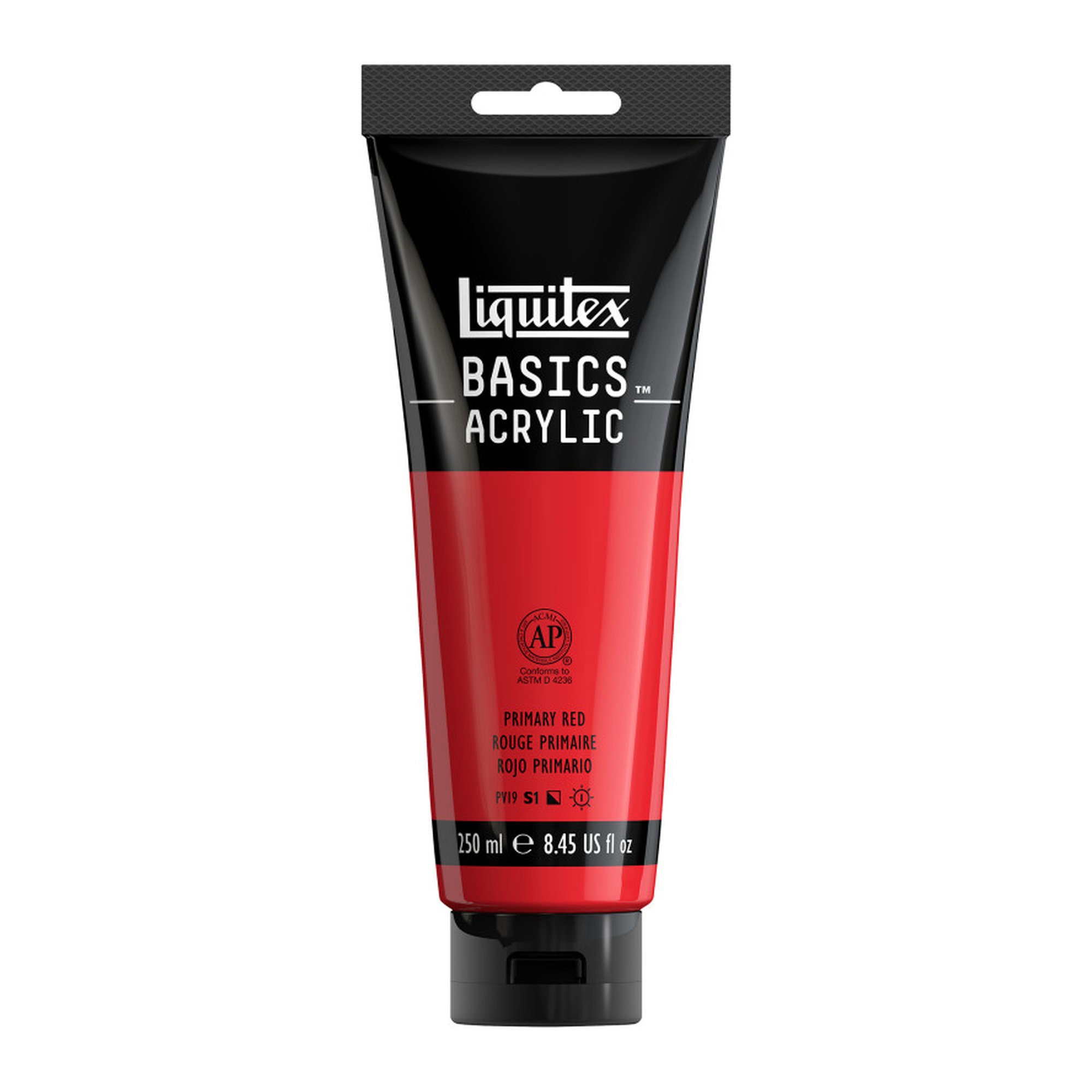 Basics Acrylic Paint, Primary Red, 250 mL Tube