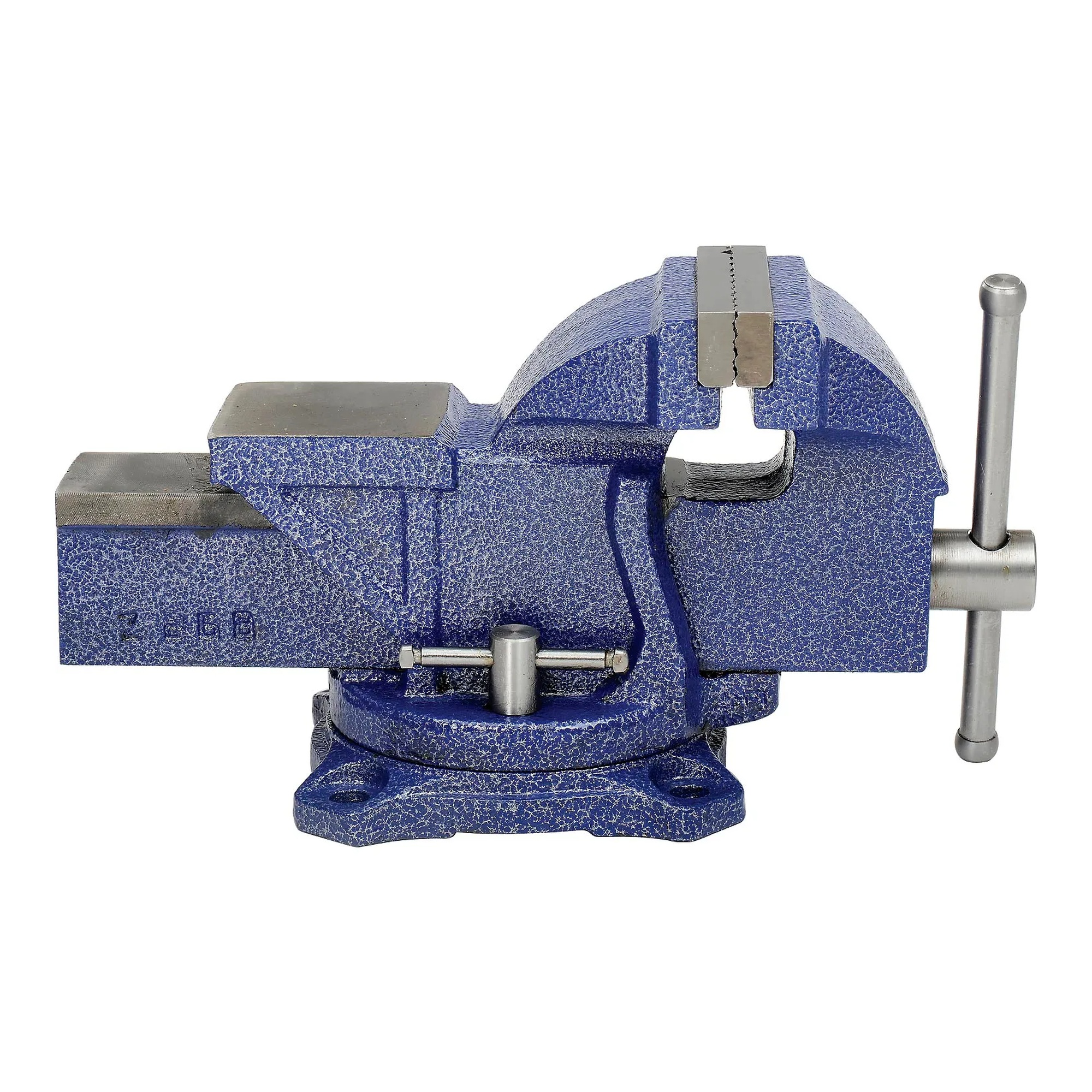4 in. general-purpose bench vise with swivel base and anvil work surface