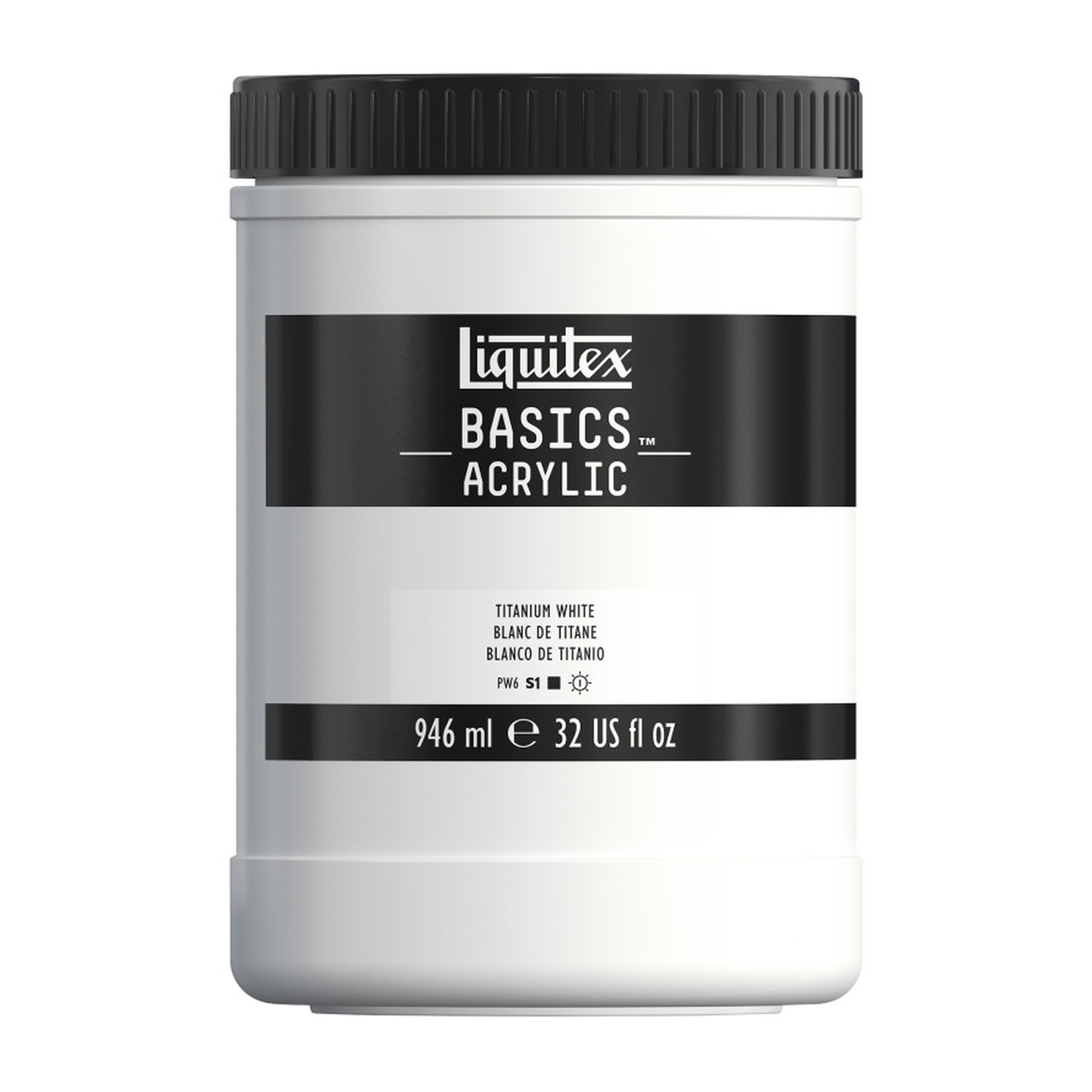 Titanium White Acrylic Paint, 946 mL (32 oz) Jar