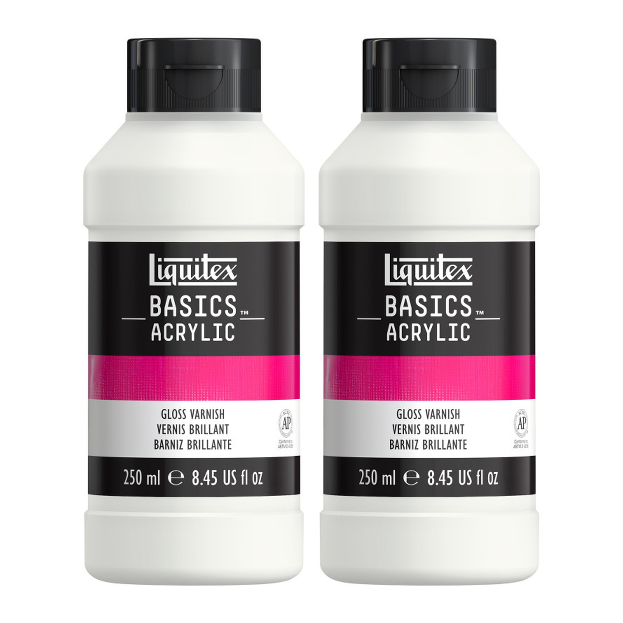 Gloss Acrylic Varnish, 250 mL Bottles, Pack of 2