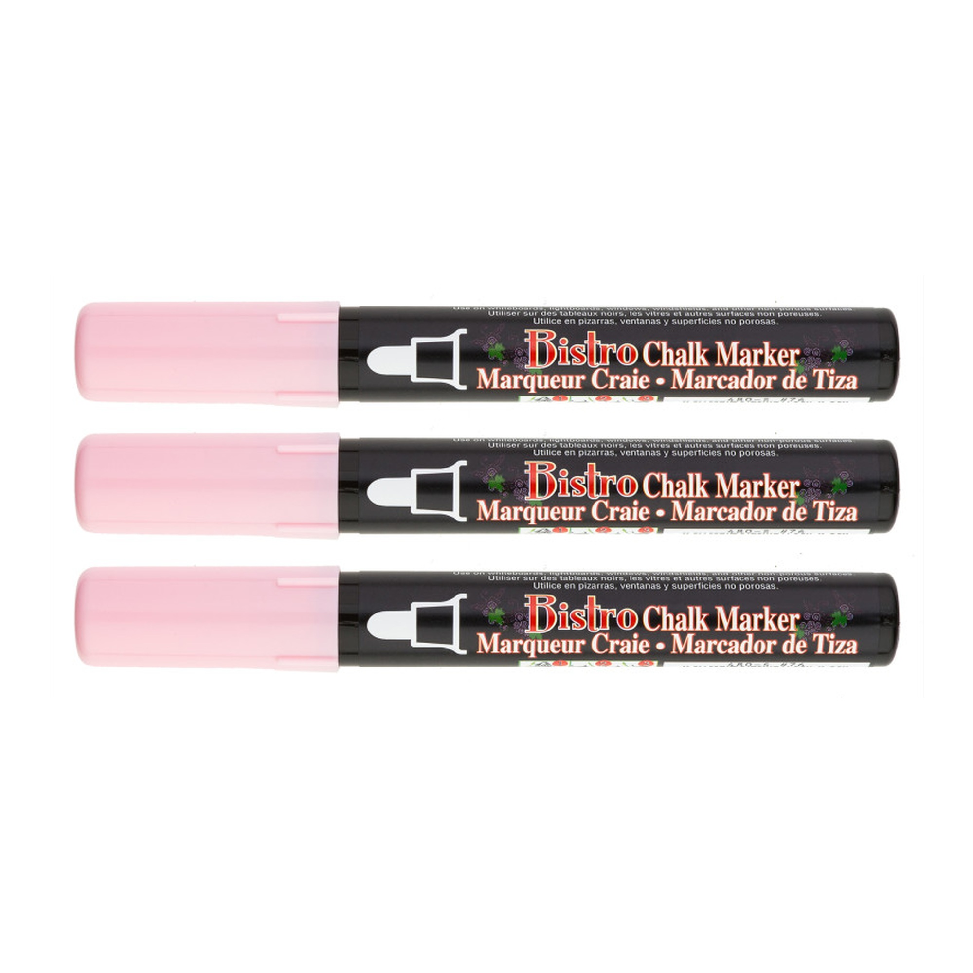 Broad Tip Blush Pink Chalk Markers, Set of 3