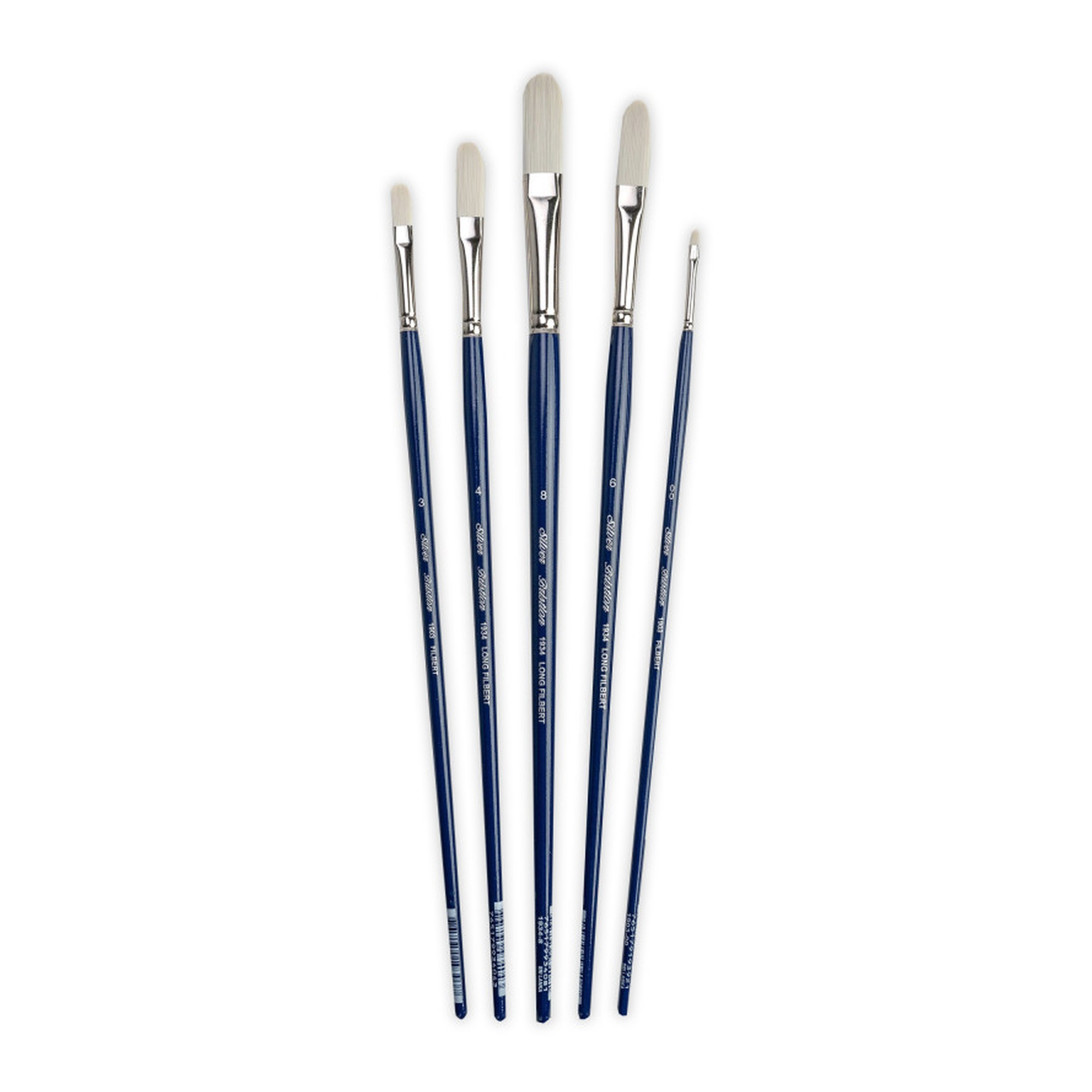 Long Filbert Synthetic Artist Brush Set, 5-Pack