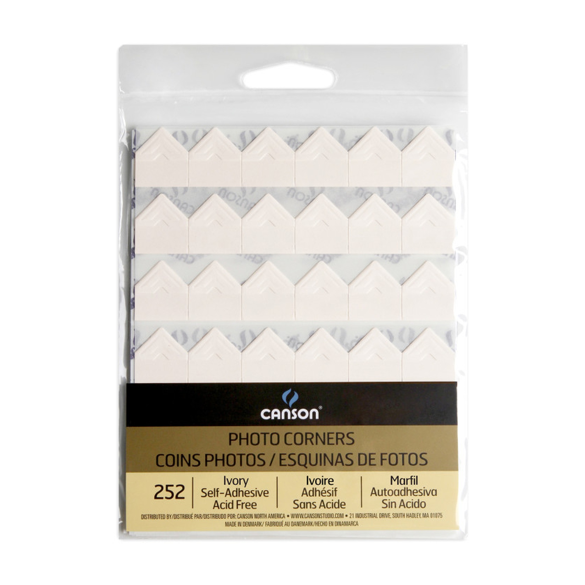 Self-Adhesive Ivory Photo Corners, 252-Pack