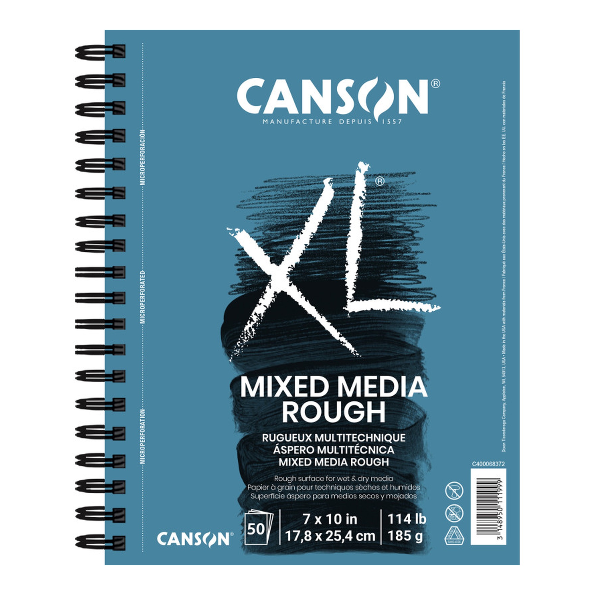 Wire-Bound Mixed Media Paper Pad, 50 Sheets, 7 x 10 in.