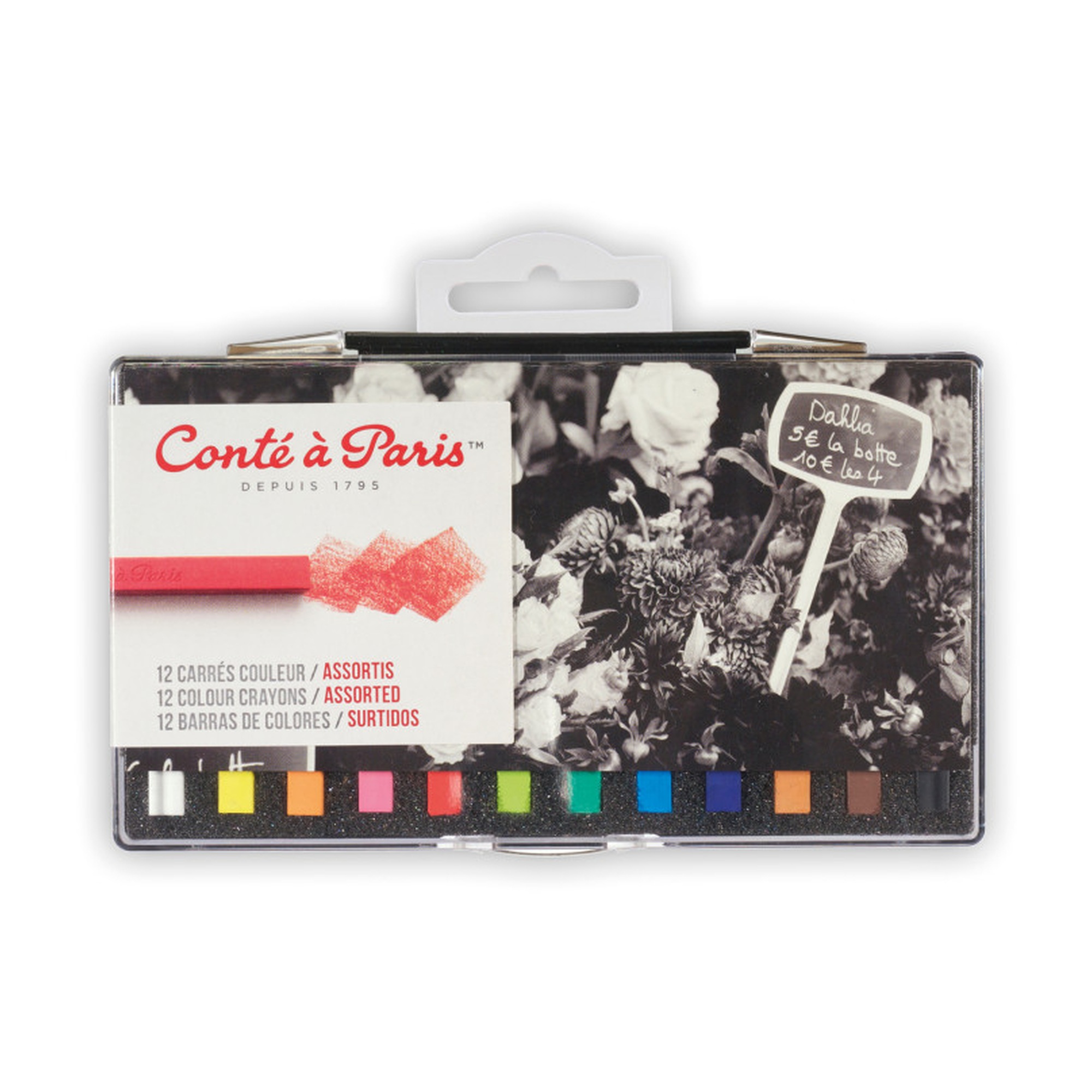 Assorted Square Pastel Crayons, Set of 12