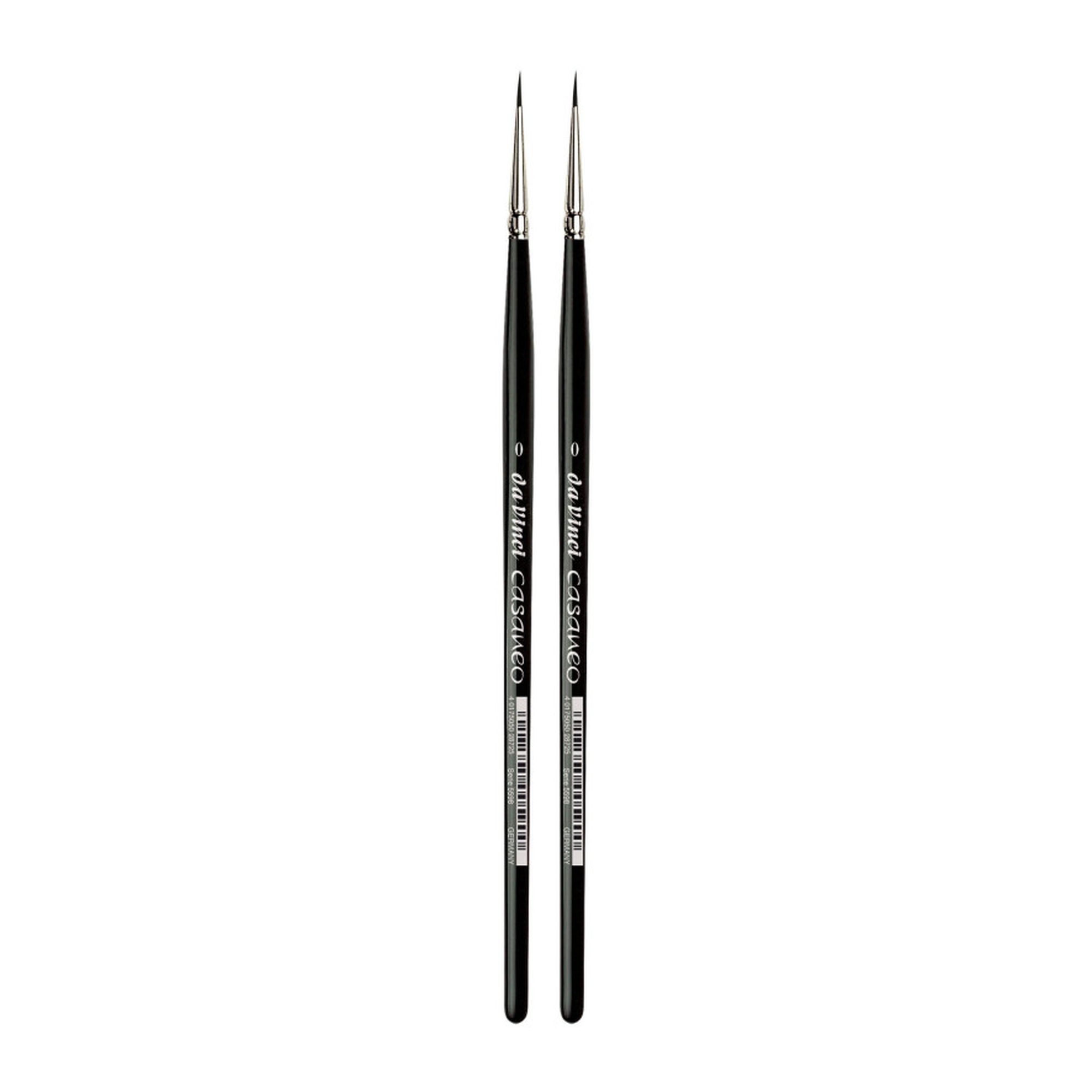Size 0 Extra-Soft Synthetic Round Water Media Brushes, 2-Pack