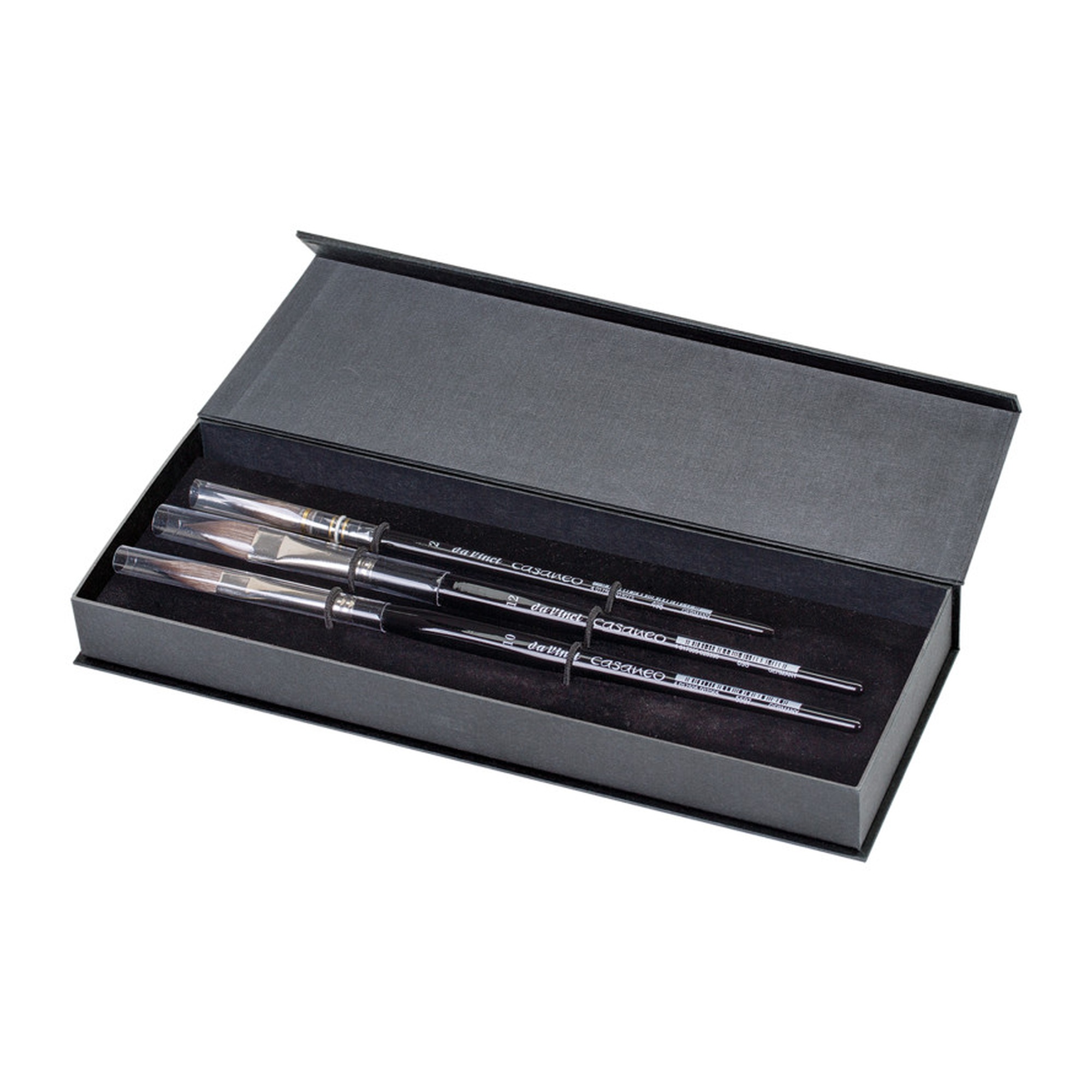Synthetic Watercolor 3-Brush Set with Magnetic Gift Box