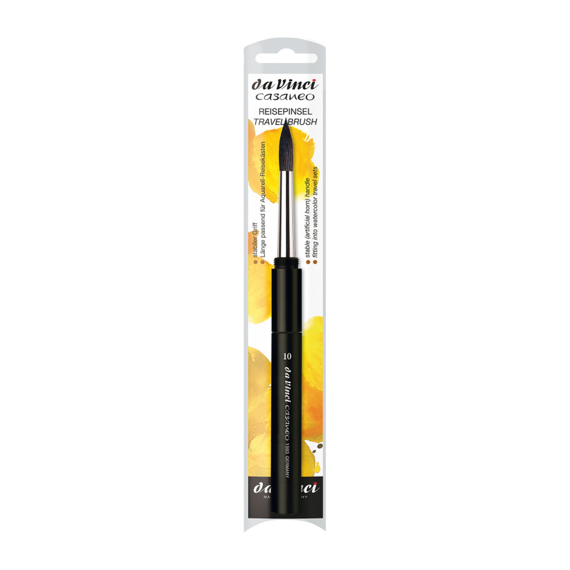Size 10 Extra-Soft Synthetic Round Travel Watercolor Brush