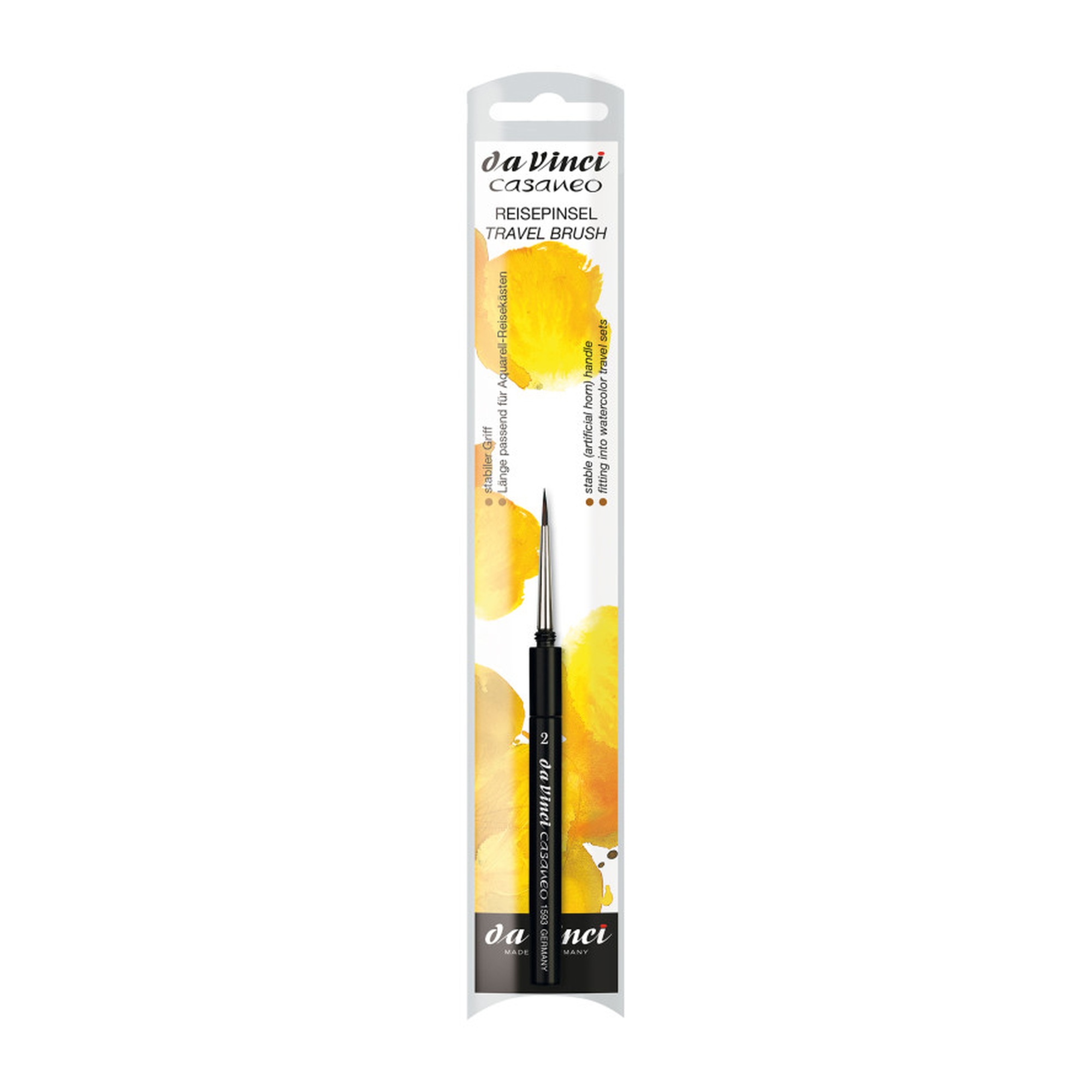 Extra Soft Synthetic Travel Pocket Watercolor Brush, Round, Size 2