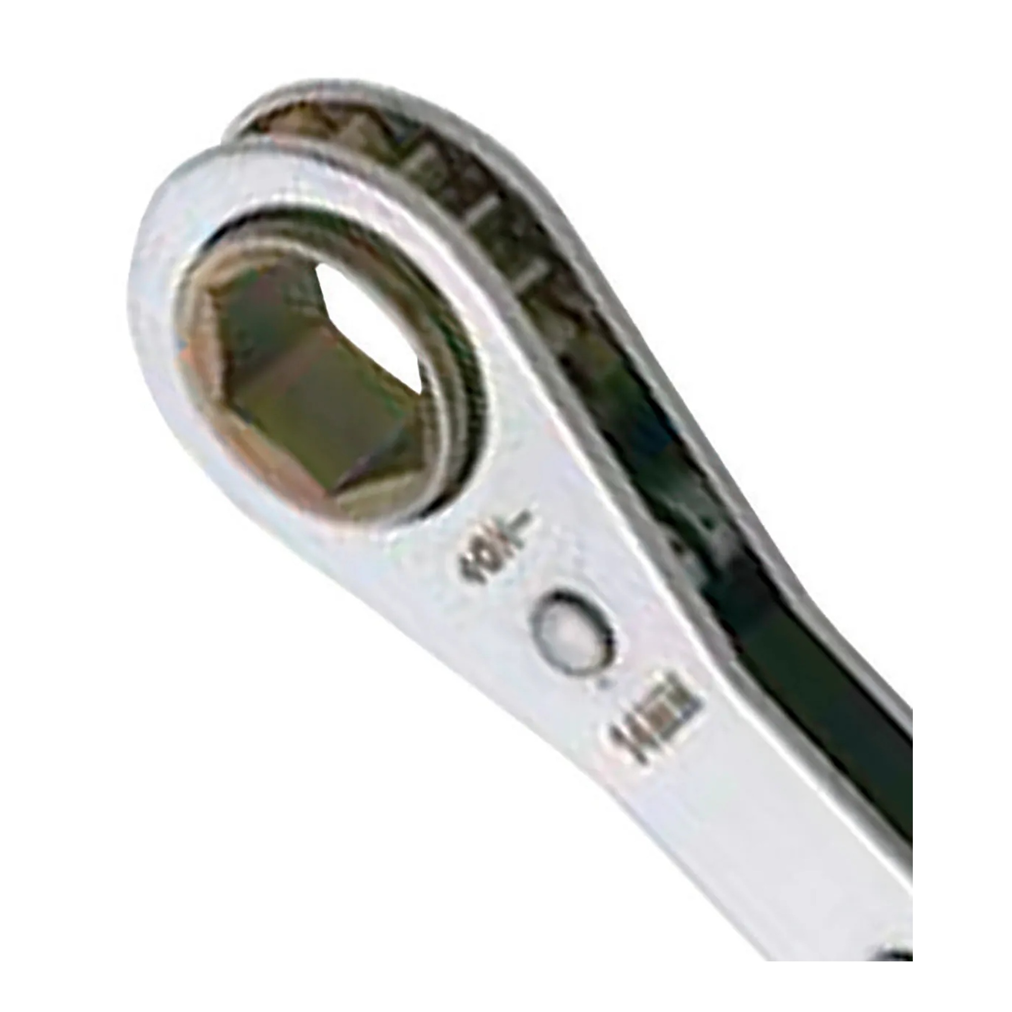 Five-piece double-head ratcheting box wrench set with metric openings from 7 mm to 17 mm
