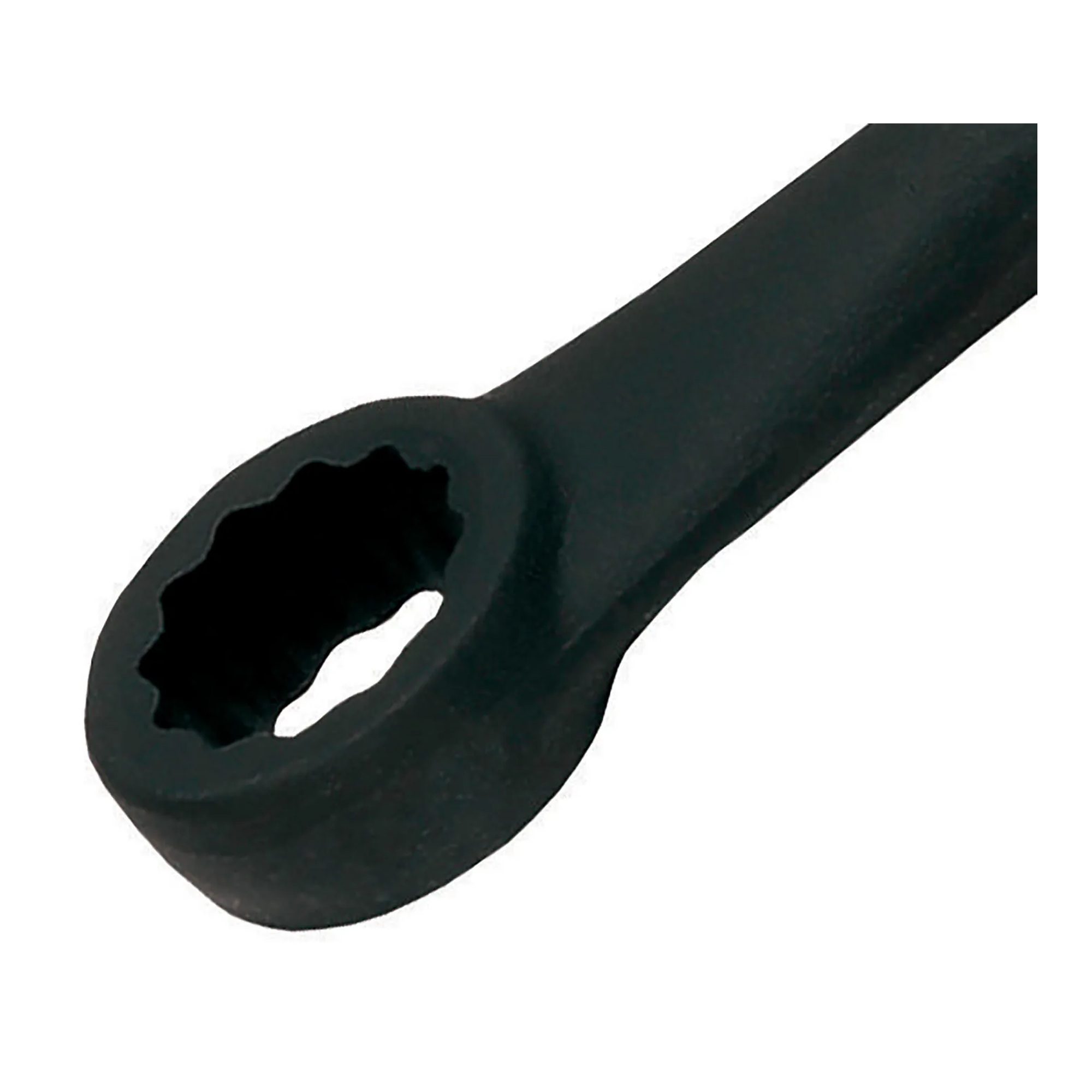 Black straight 12-point box-end tubular handle wrench with 1-5/8 inch opening