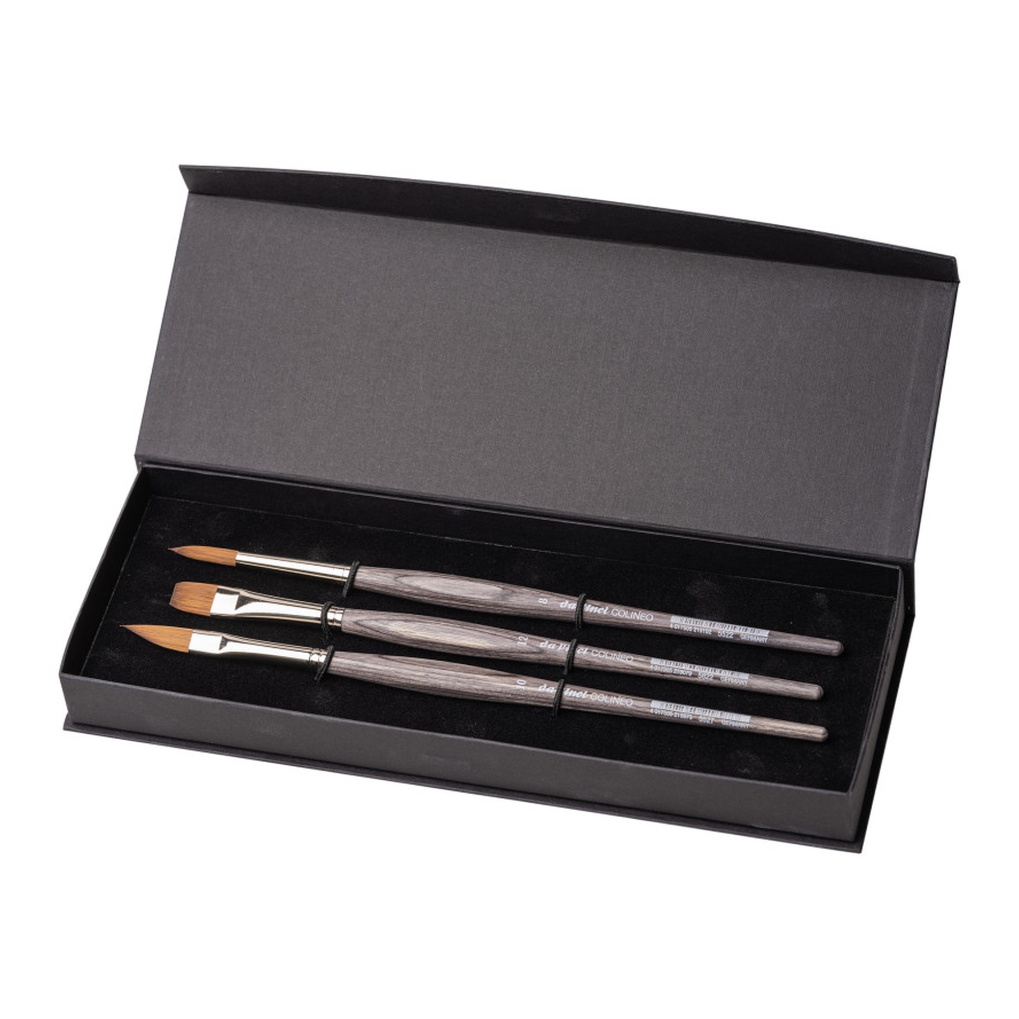 Synthetic Red Sable Watercolor Brush Set, 3 Pieces