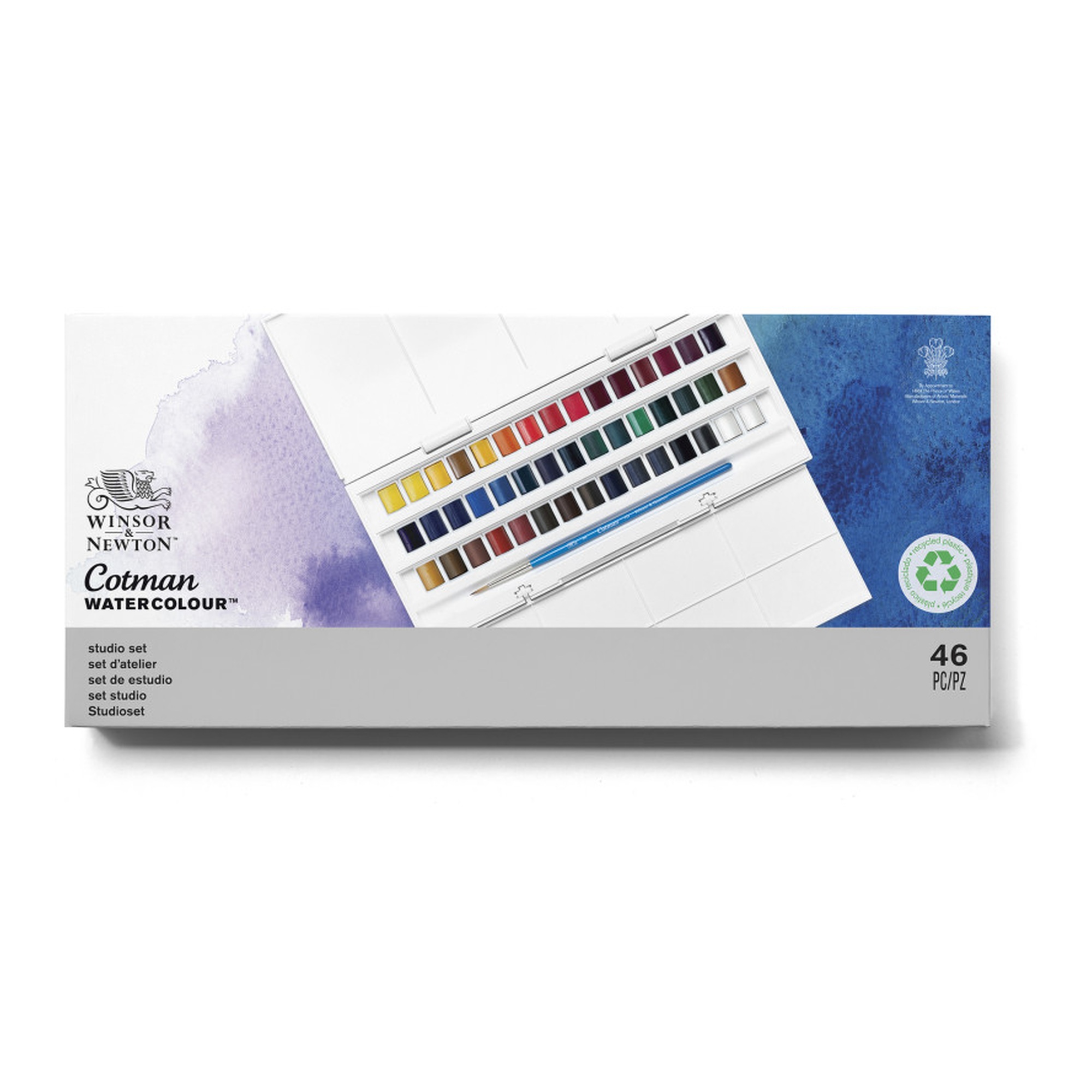 Watercolor Half Pan Studio Set, 40 Colors