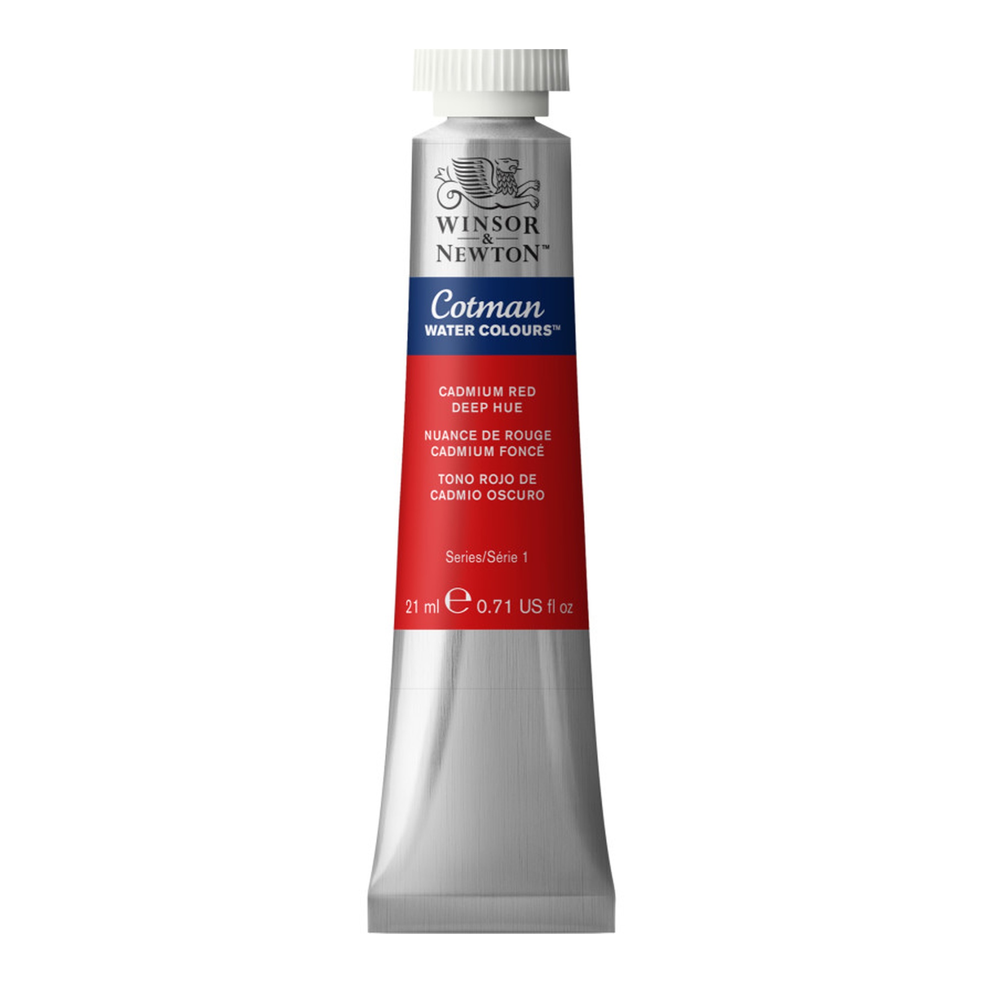 Cadmium Red Deep Hue Watercolor Paint Tube, 21 mL