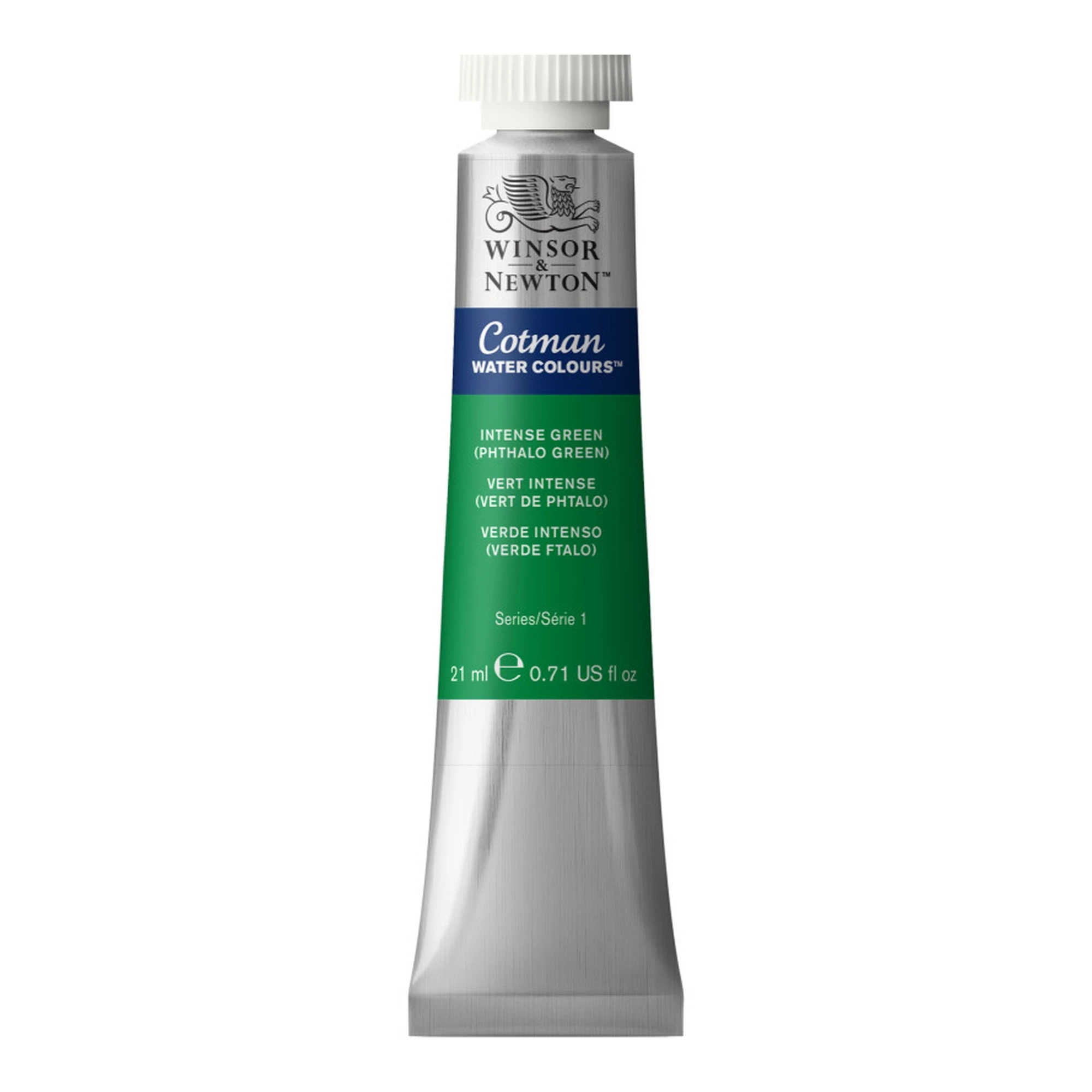 Intense Phthalo Green Watercolor Paint Tube, 21 mL