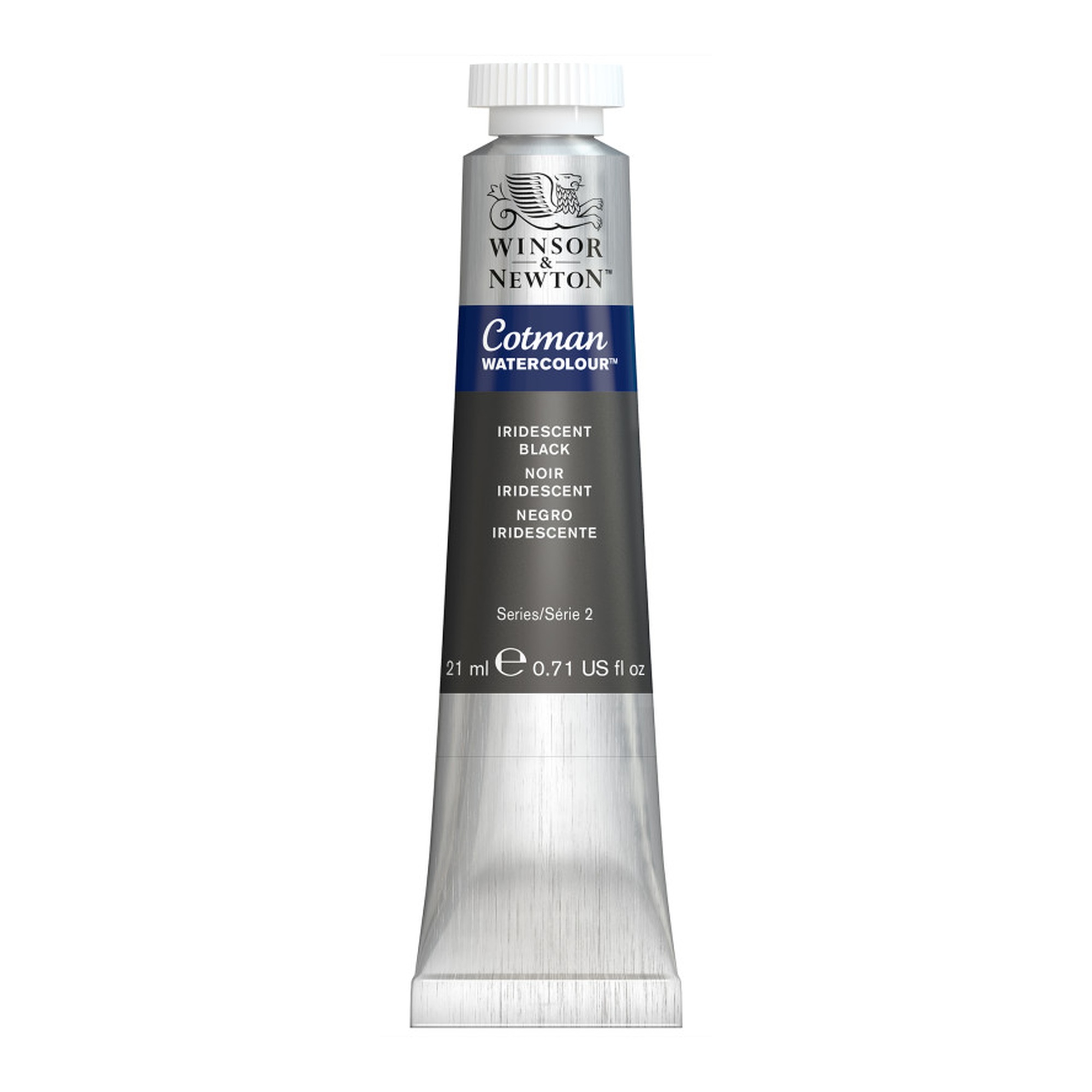 Watercolor Paint Tube, 21 mL, Iridescent Black