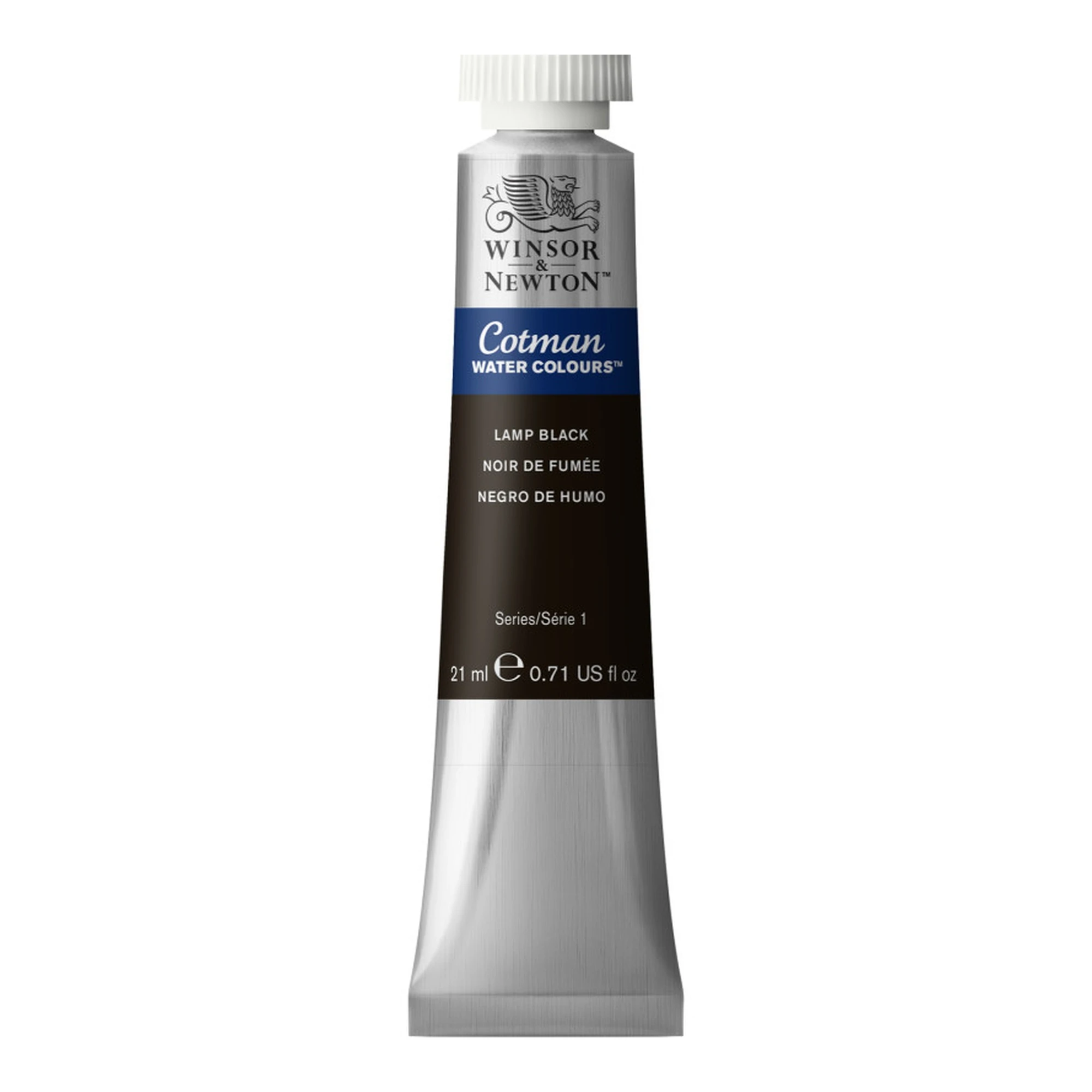 Lamp Black Watercolor Paint, 21 mL Tube