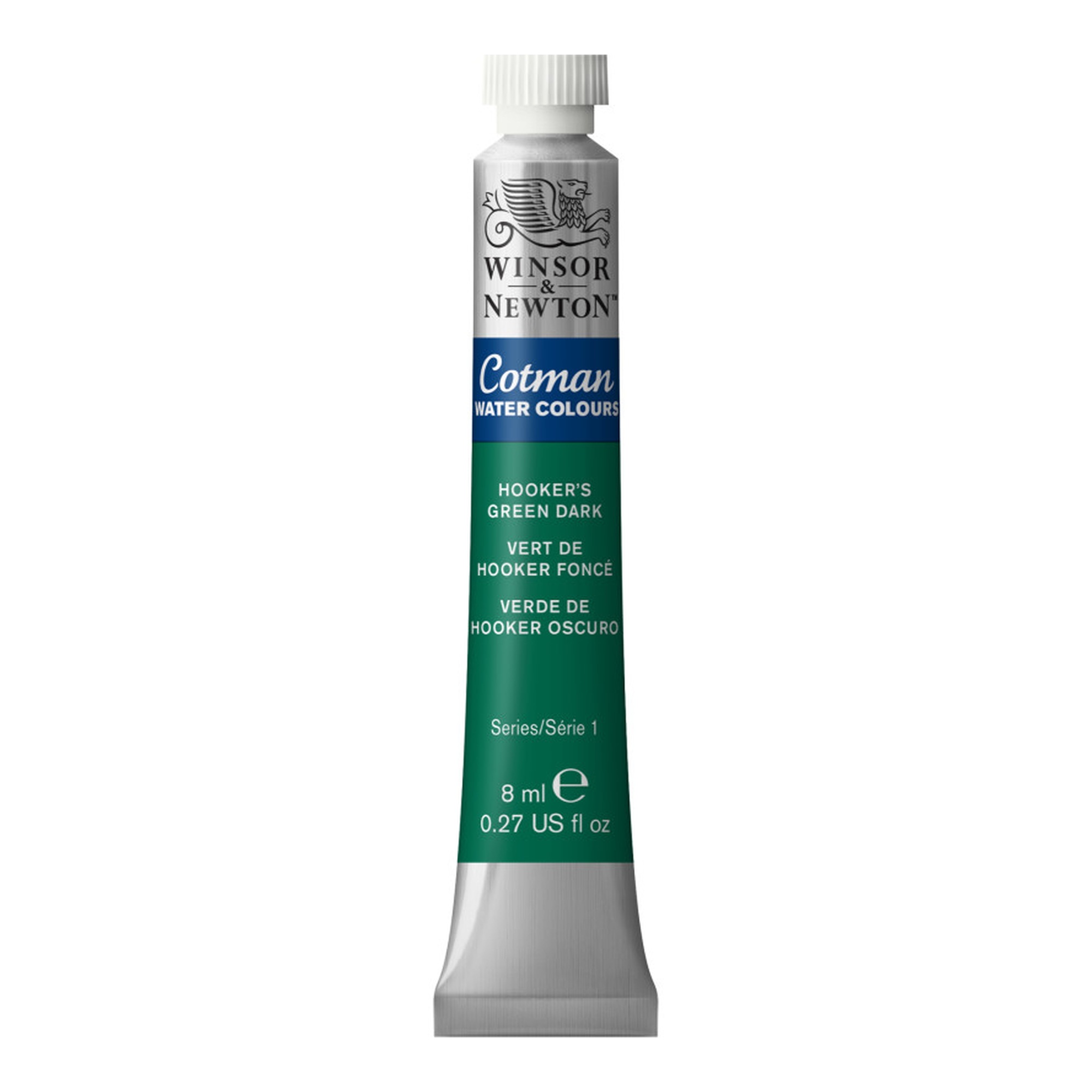 Hooker's Green Dark Watercolor Paint Tube, 8 mL