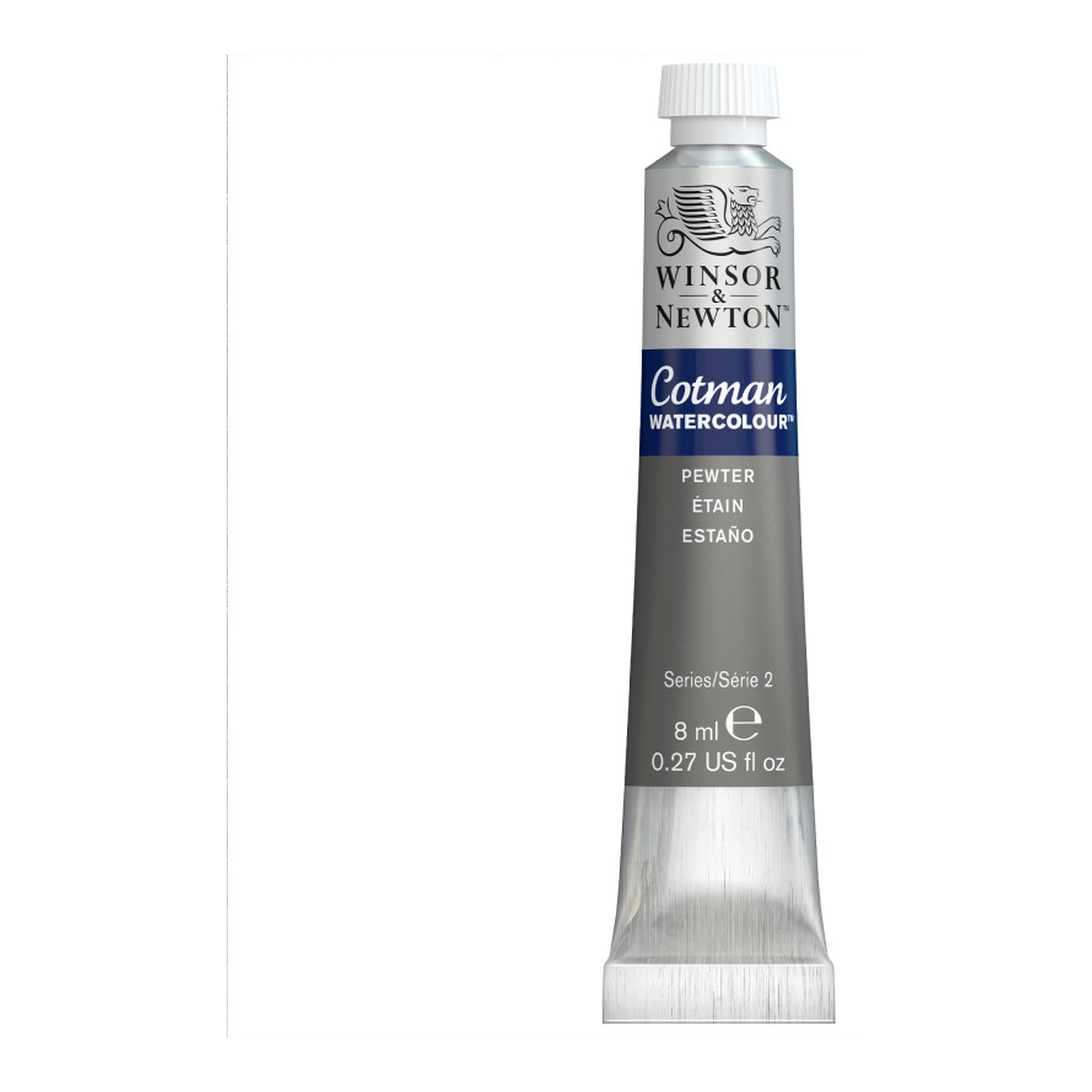 Pewter Watercolor Paint Tube, 8 mL