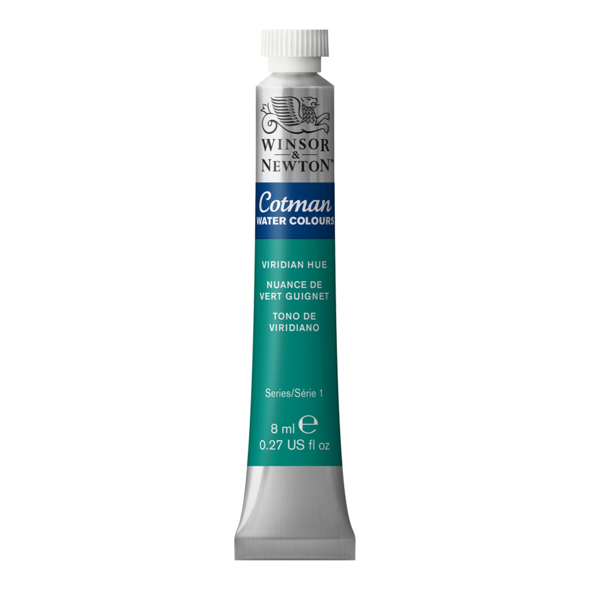 Viridian Hue Watercolor Paint Tube, 8 mL