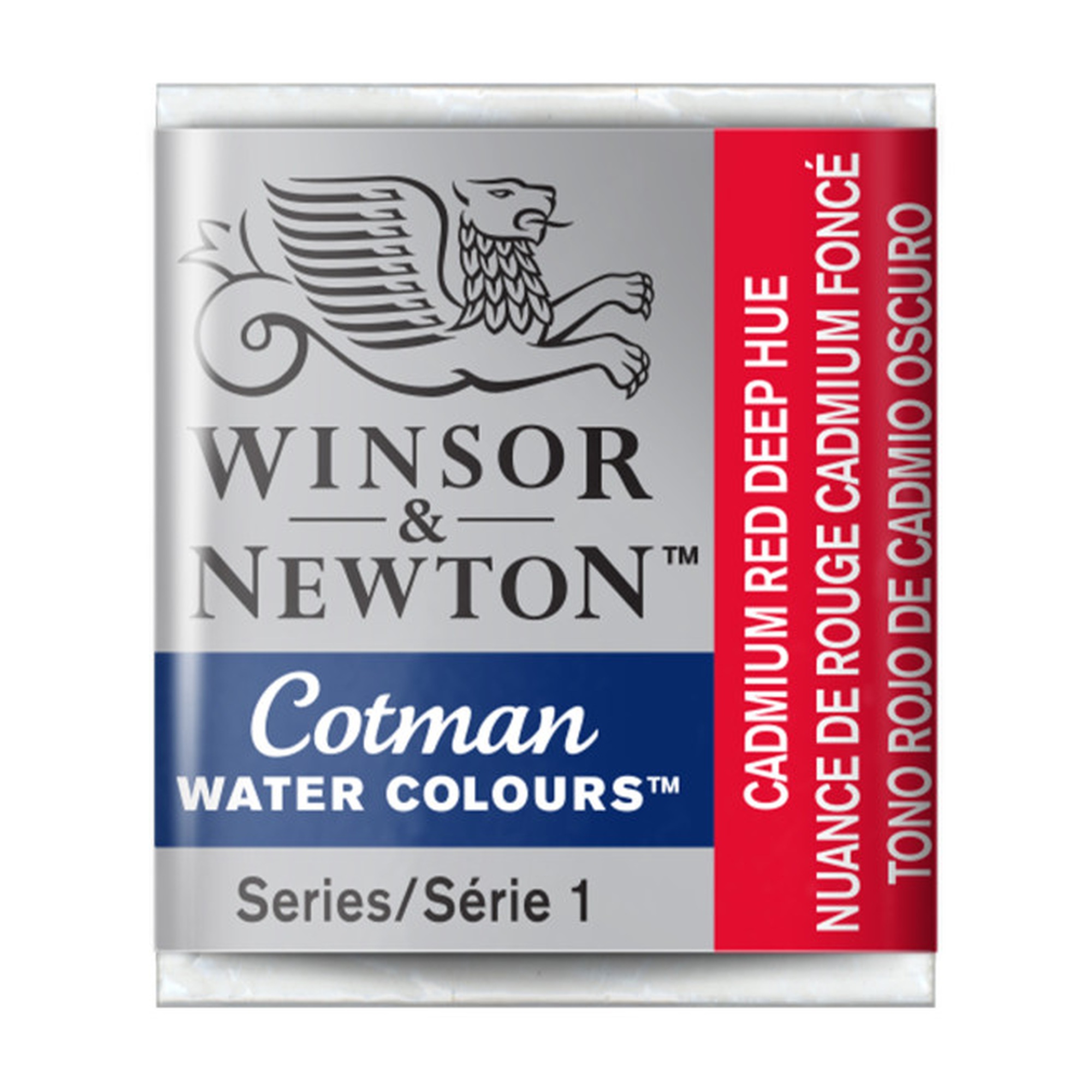 Cadmium Red Deep Hue Watercolor Paint Half Pan