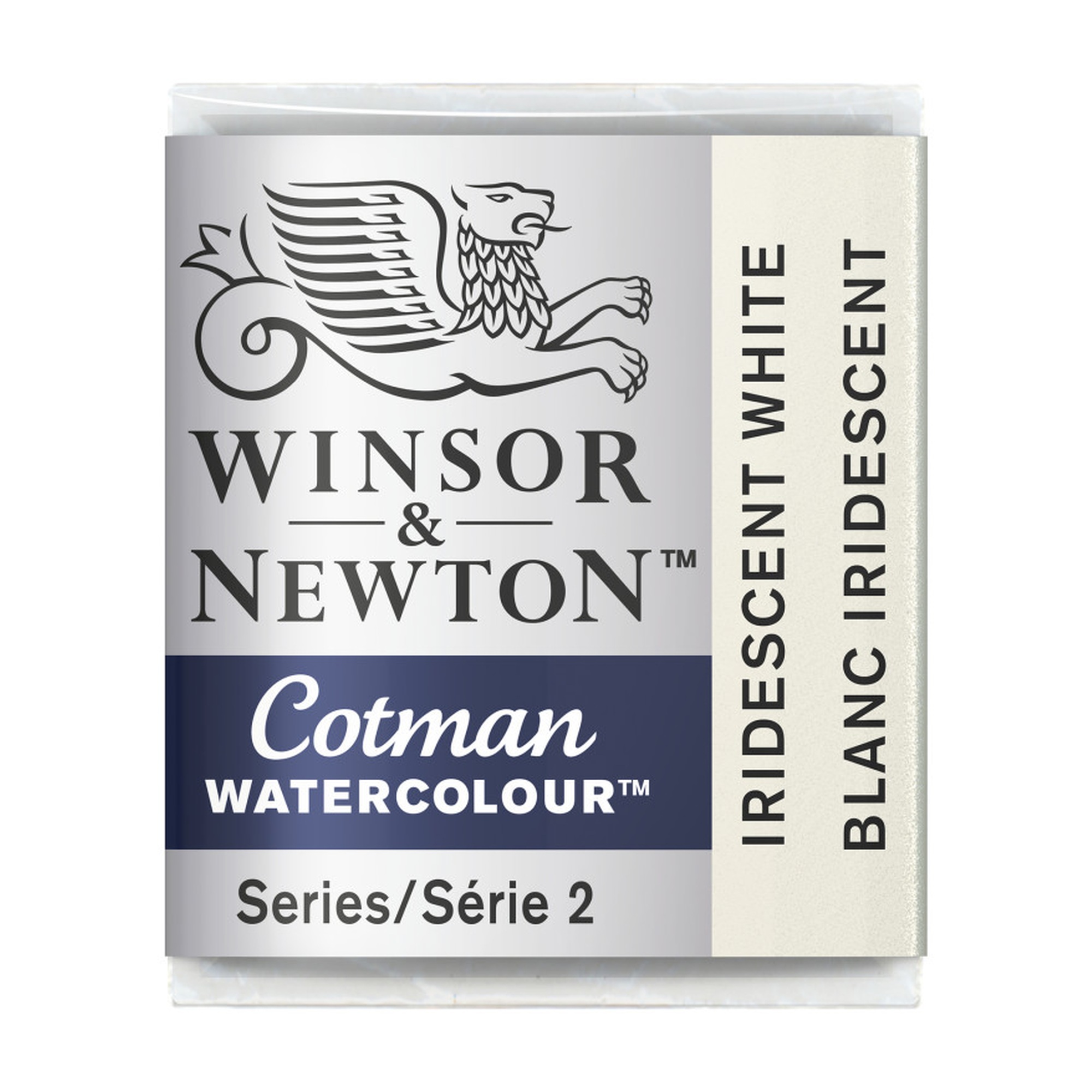 Iridescent White Watercolor Paint Half Pan